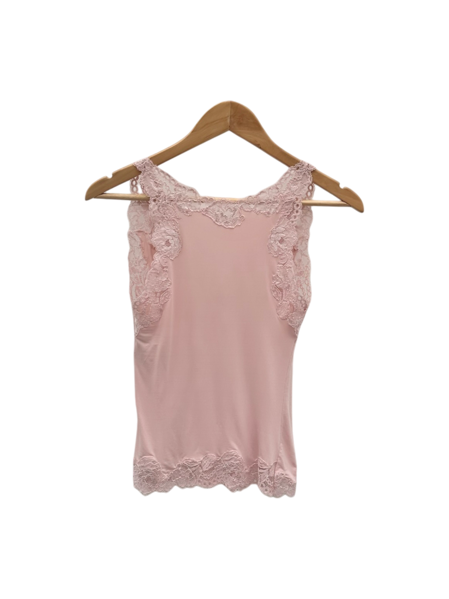 Vintage 90s Baby Pink Lace Tank (S)