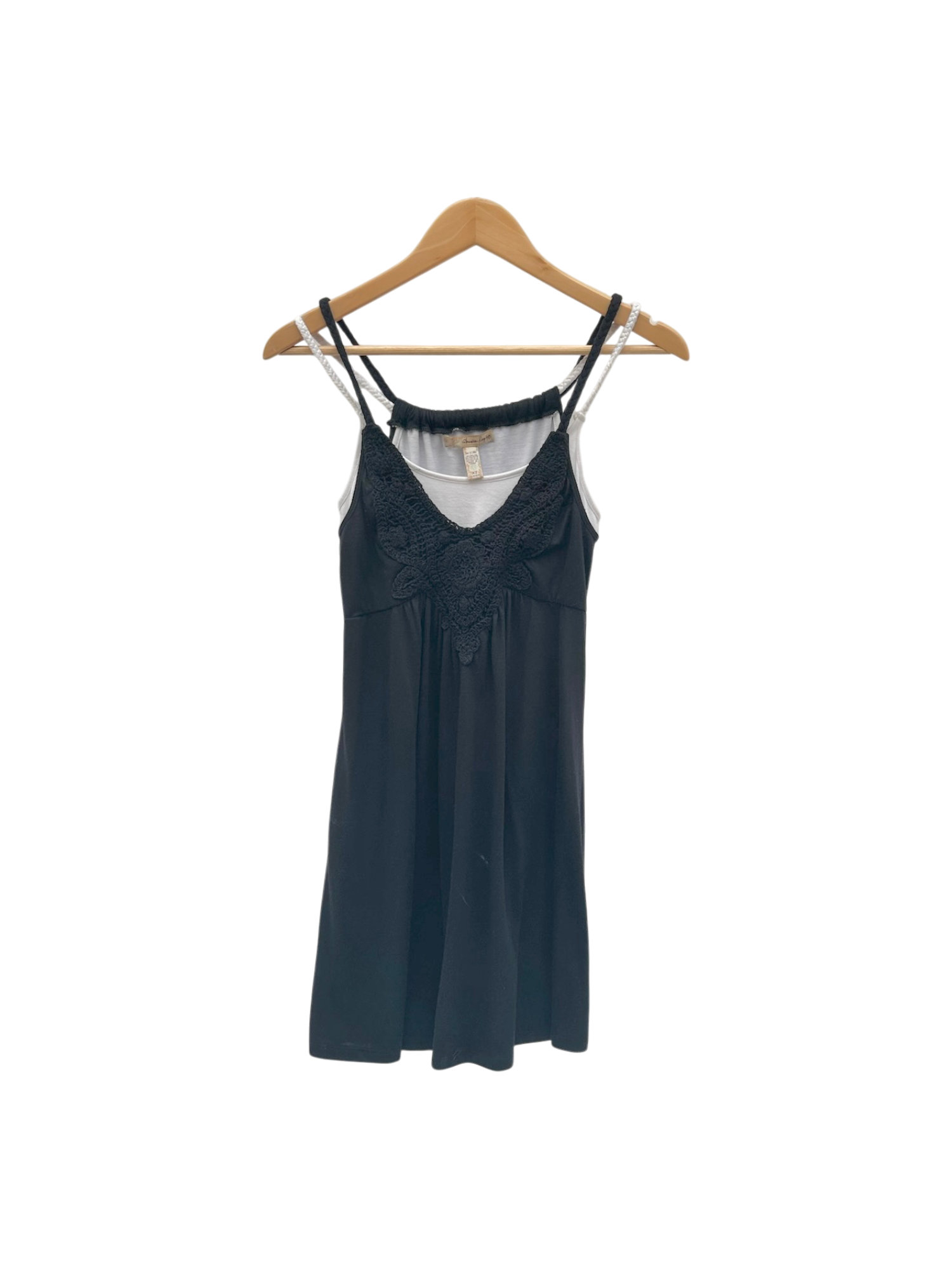 Vintage 90s Layered Boho Mini Dress (XS)