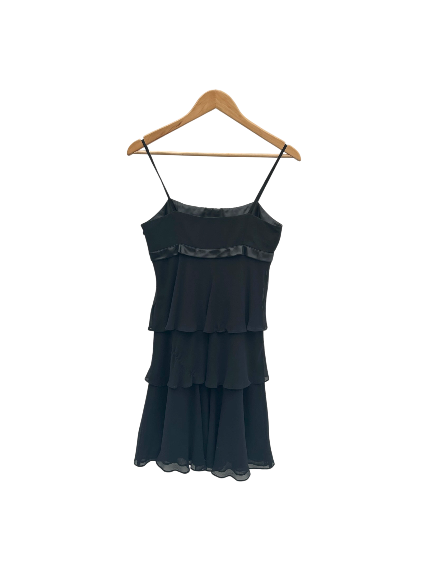 Vintage 90s Tierred Babydoll Silk Midi Dress (S/M)
