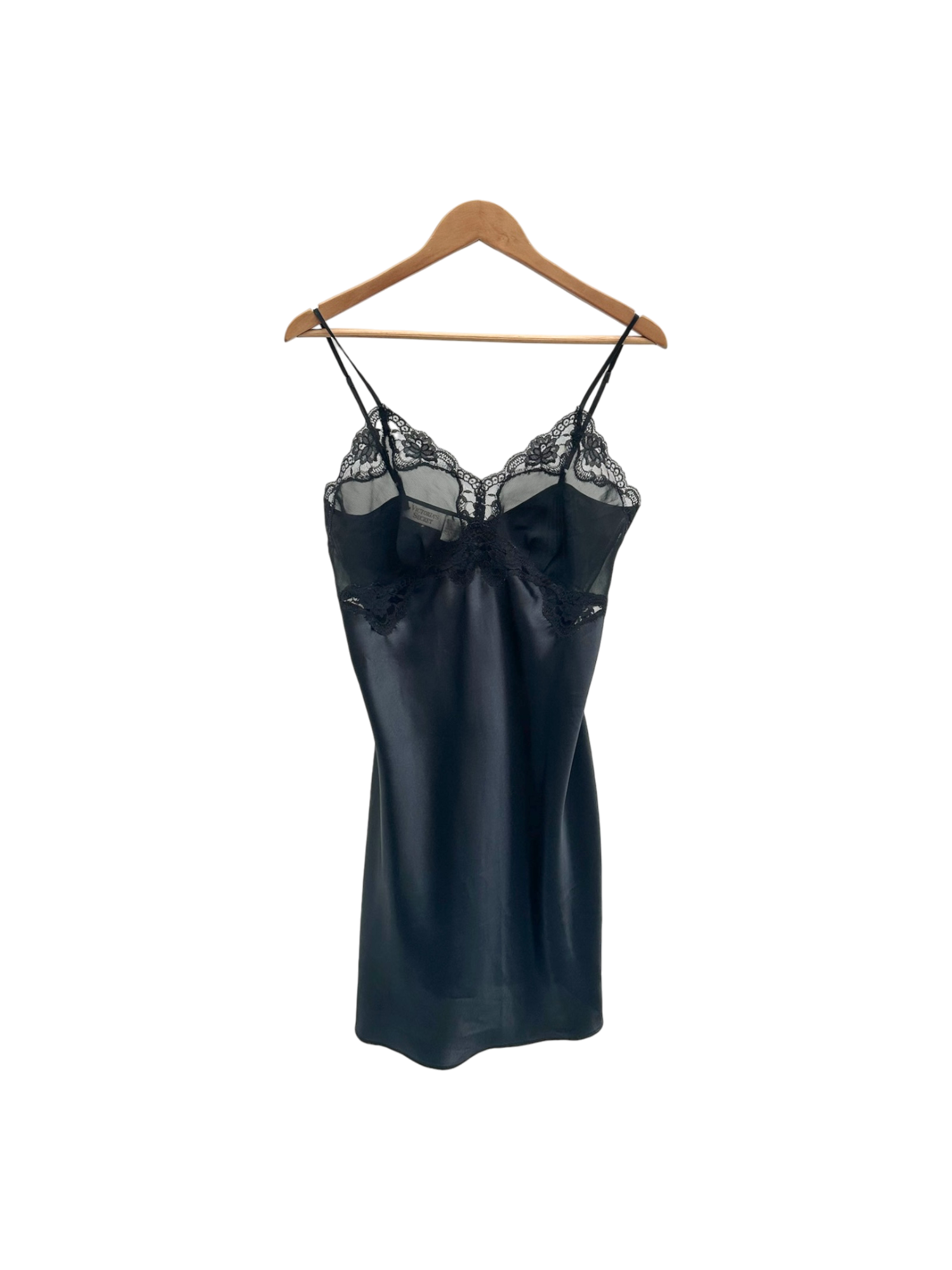 Vintage 90s Sheer Lace Mini Slip (L)