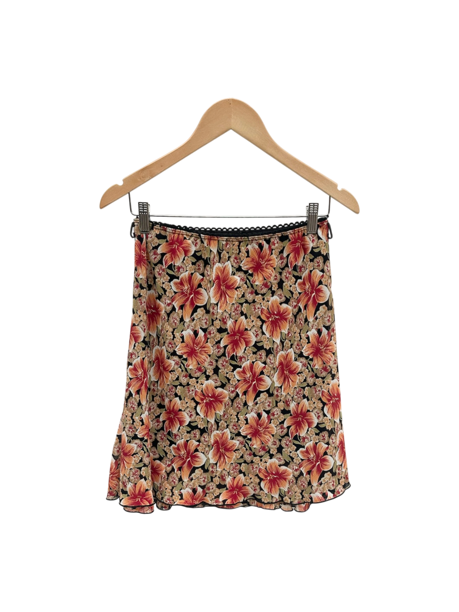 Vintage 90s Lily Floral Midi Skirt (S)