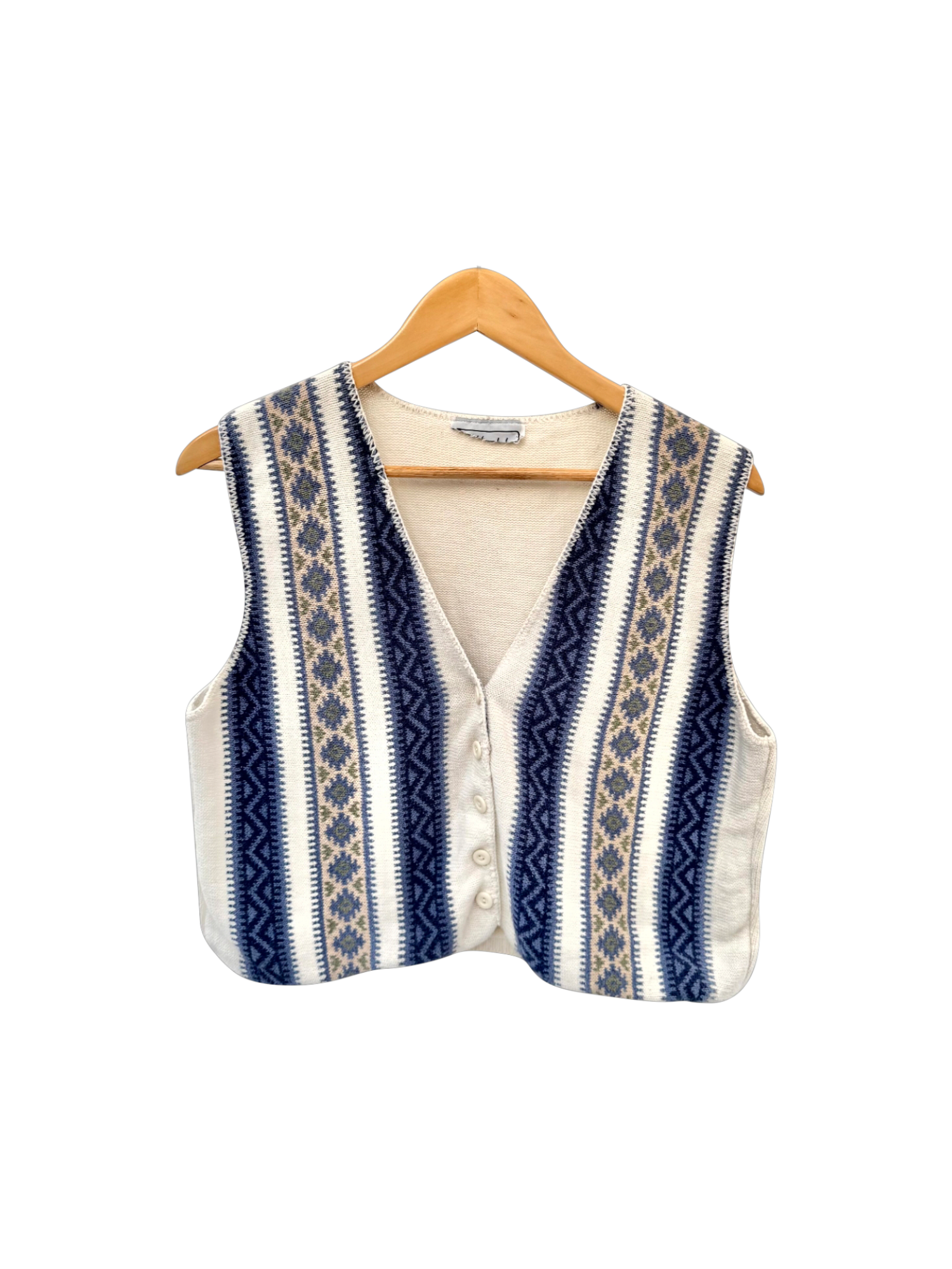 Vintage 90s Cropped Knit Vest (M)