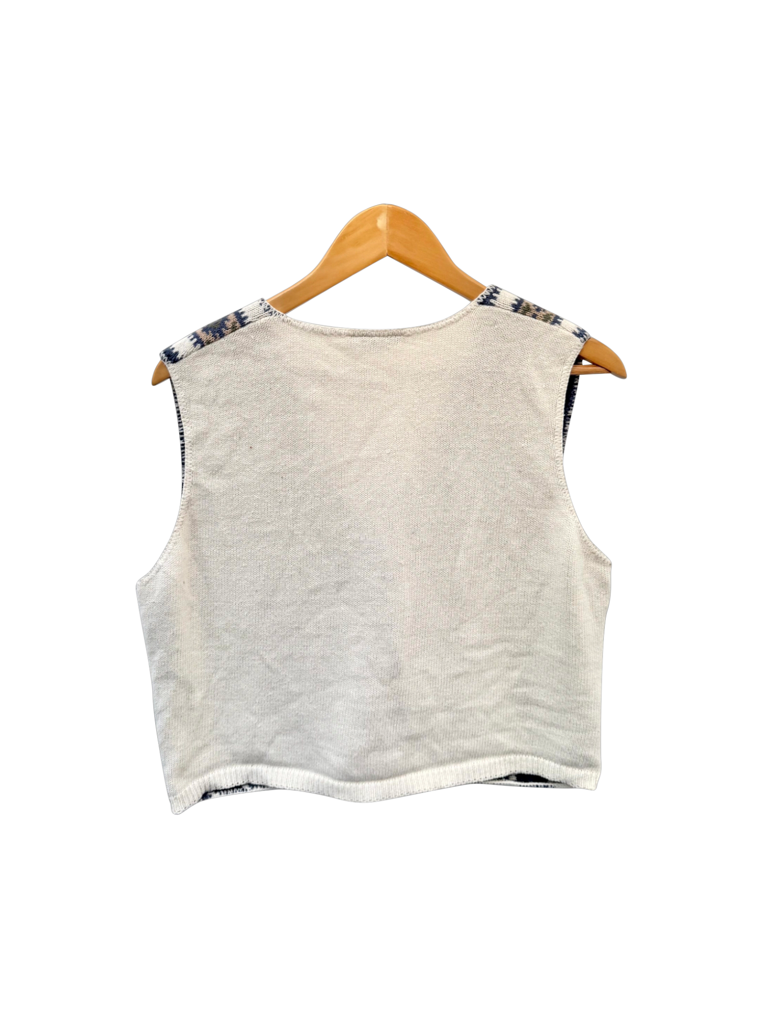 Vintage 90s Cropped Knit Vest (M)