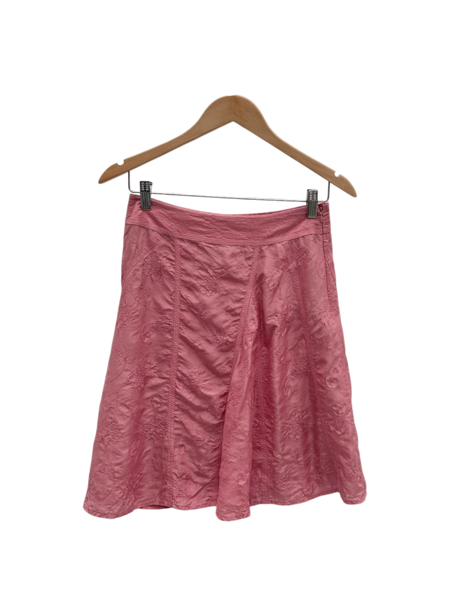 Vintage 90s Embroidered Floral Midi Skirt (XS/S)