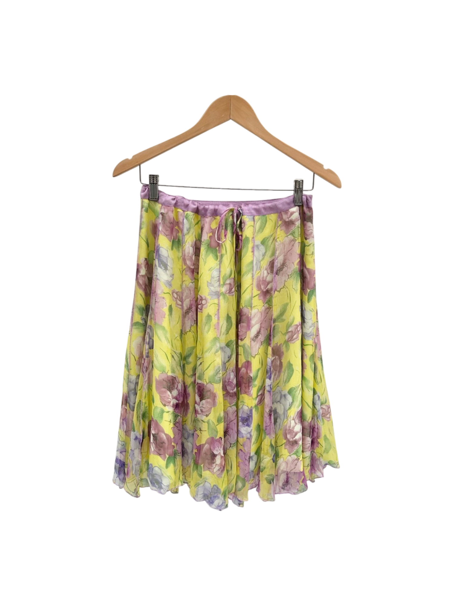 Vintage 90s Whimsical Floral Midi Skirt (M)
