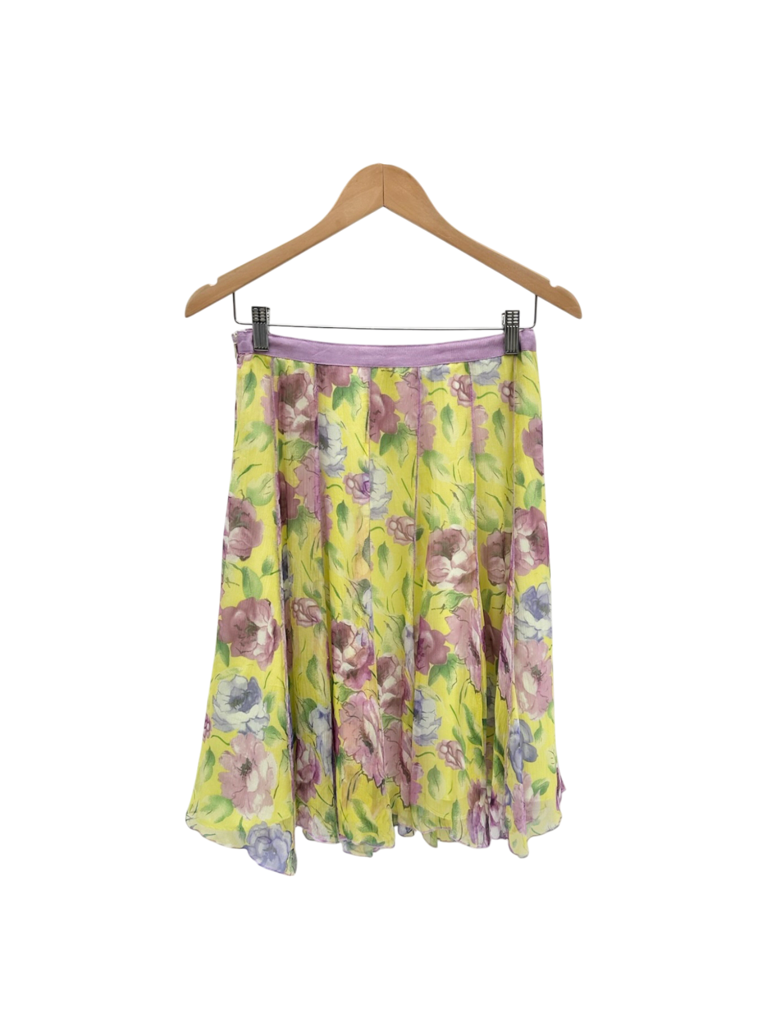 Vintage 90s Whimsical Floral Midi Skirt (M)