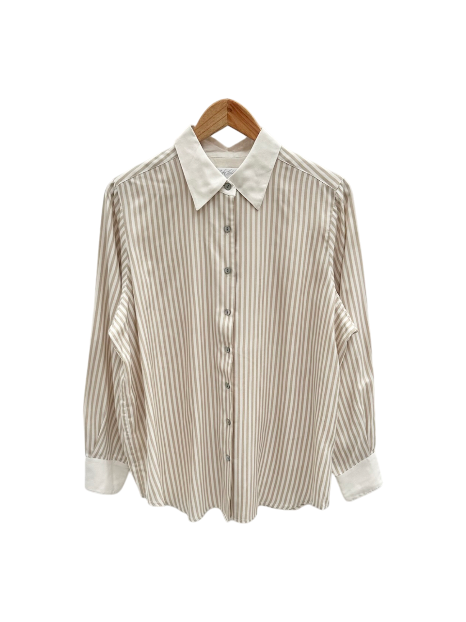 Vintage 90s Contrast Silk Button Up (L)