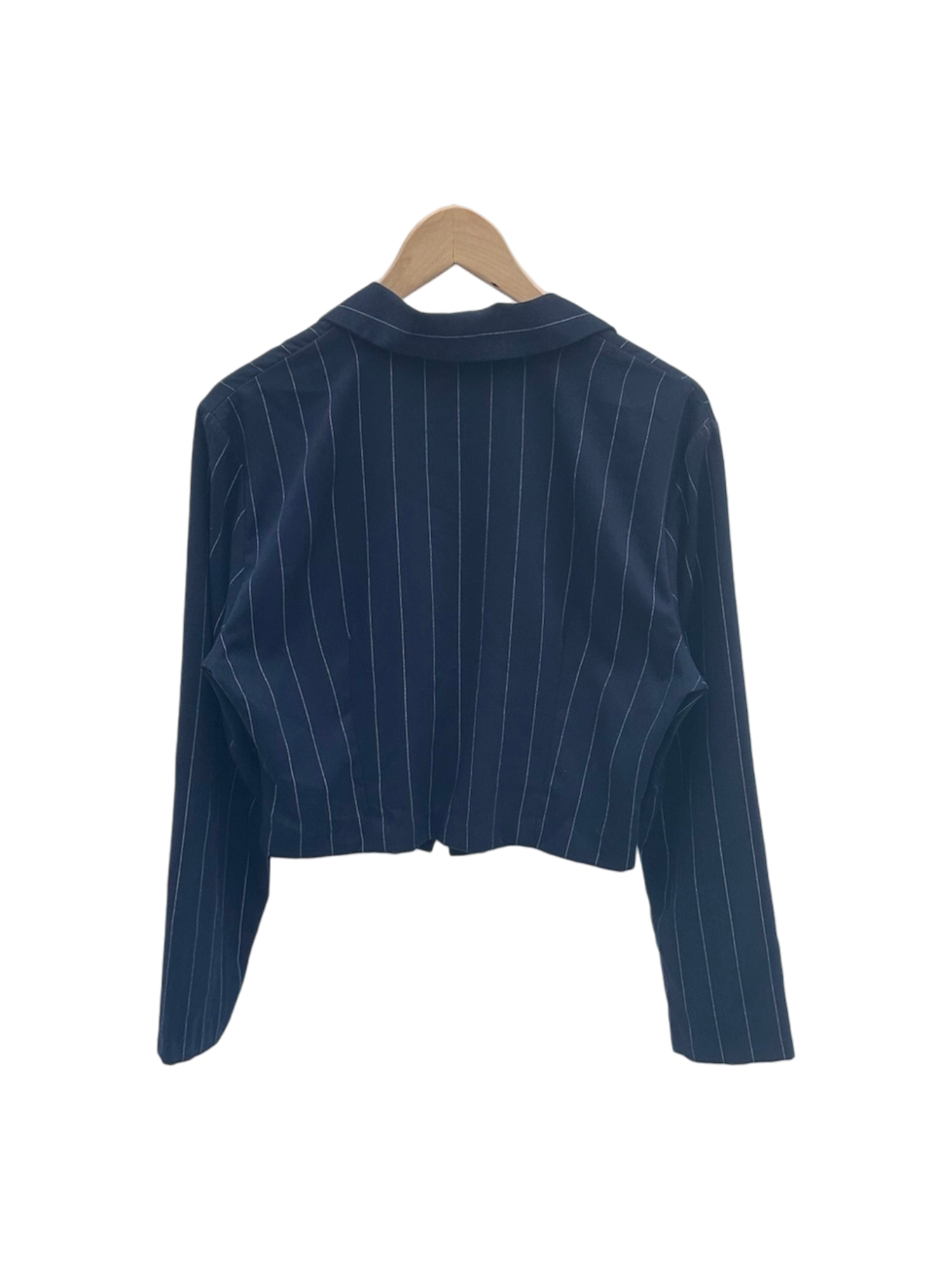 Vintage 90s Cropped Pinstriped Blazer (M)