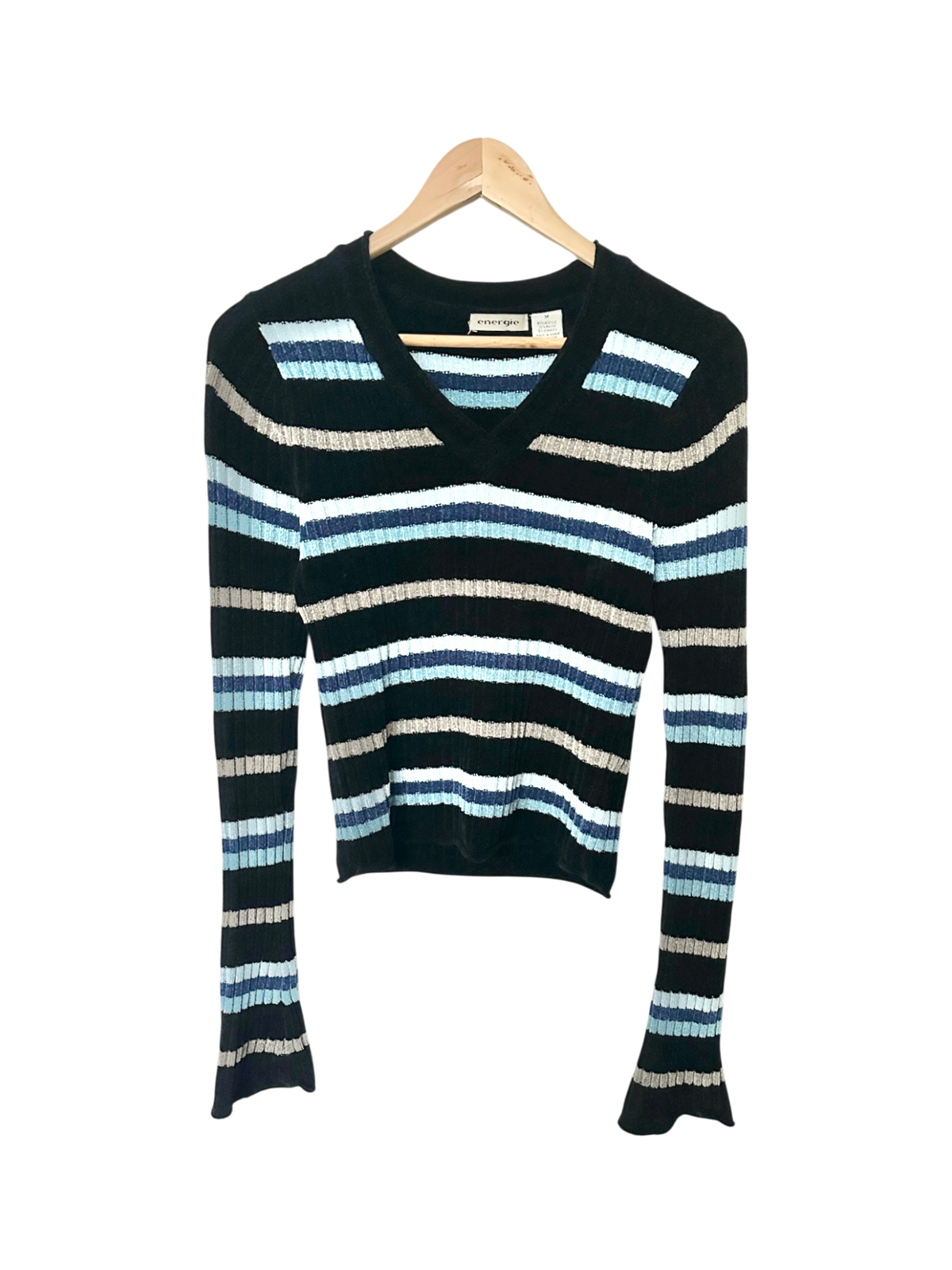 Vintage 90s Cozy Chenille Striped Knit Top (M) | ThreeDays-AWeek