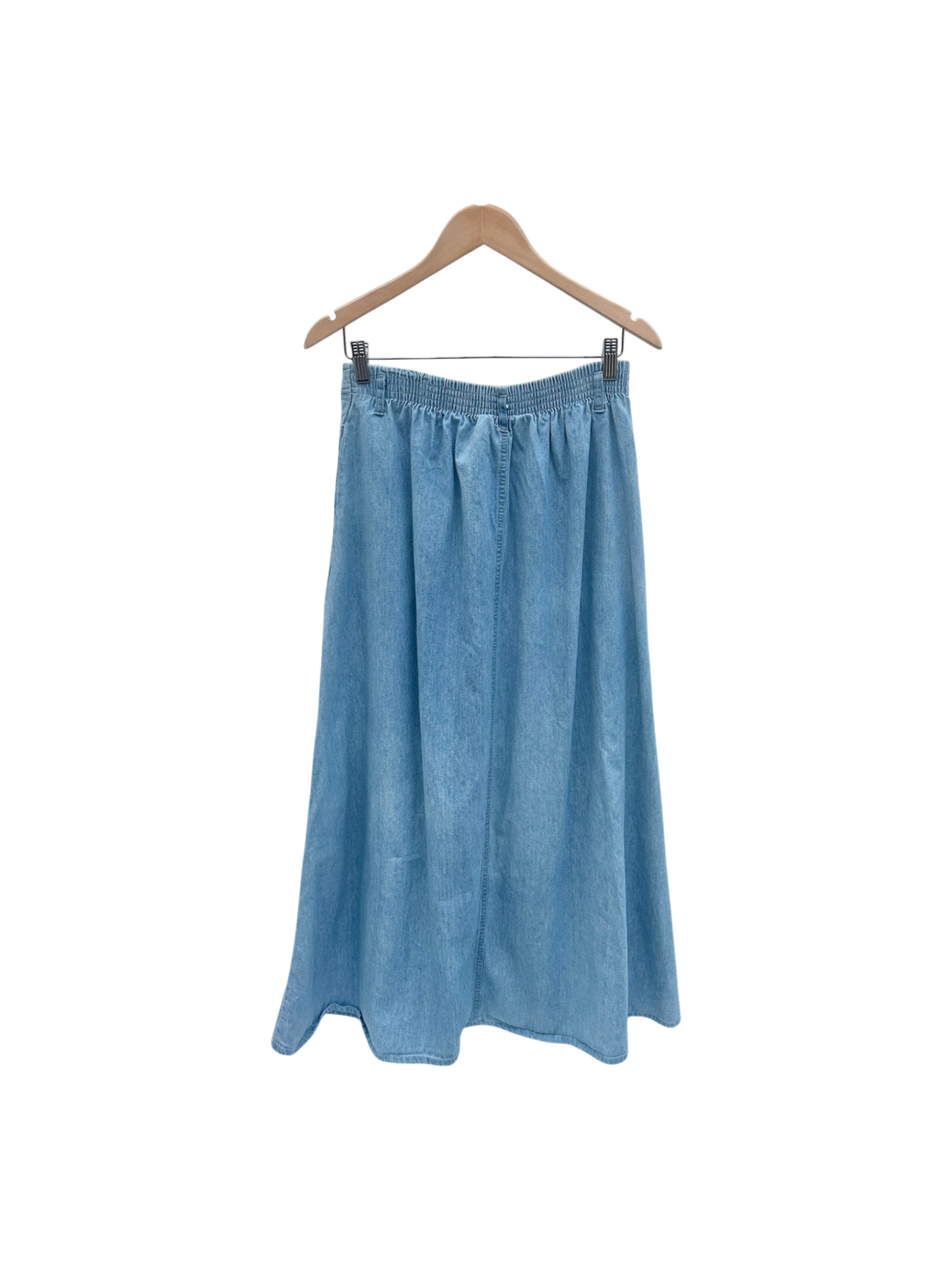 Vintage 90s Button Up Denim Midi Skirt (M)