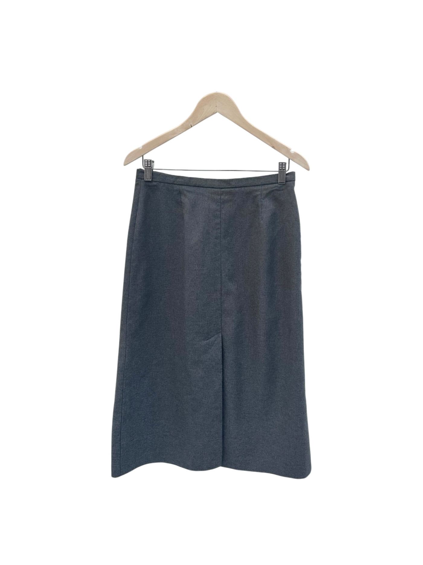 Vintage 90s Classic Grey Midi Skirt (S/M)