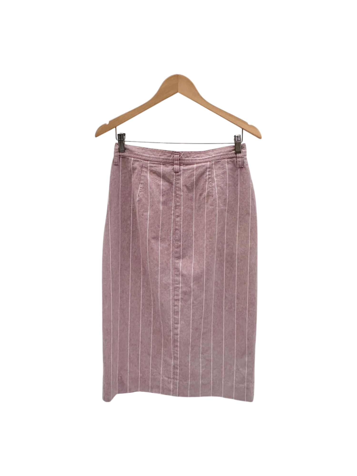 Vintage 90s Retro Striped Midi Skirt (M)