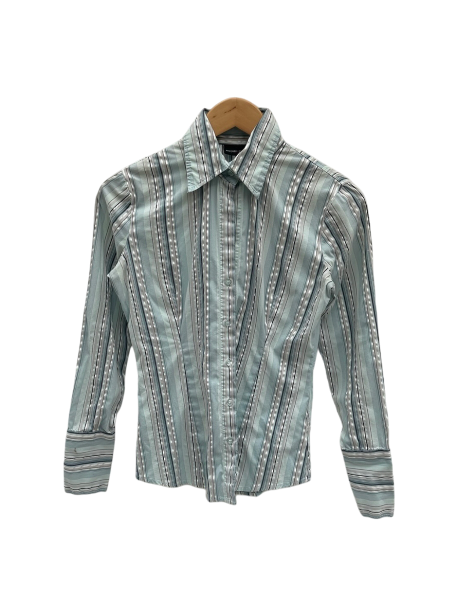 Vintage 90s Striped Fitted Button Up (XS/S)