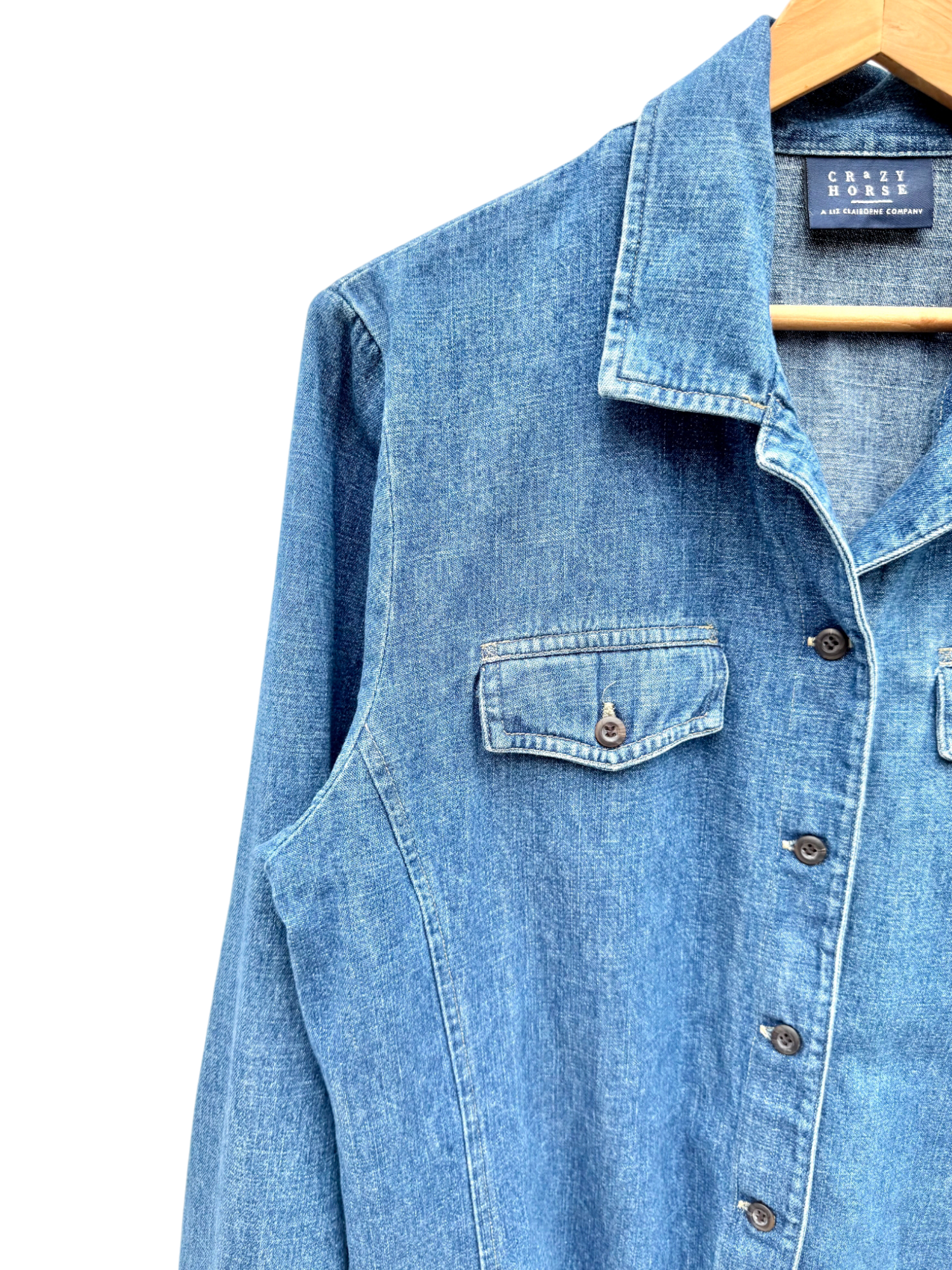Vintage 90s Classic Denim Button Up (L)