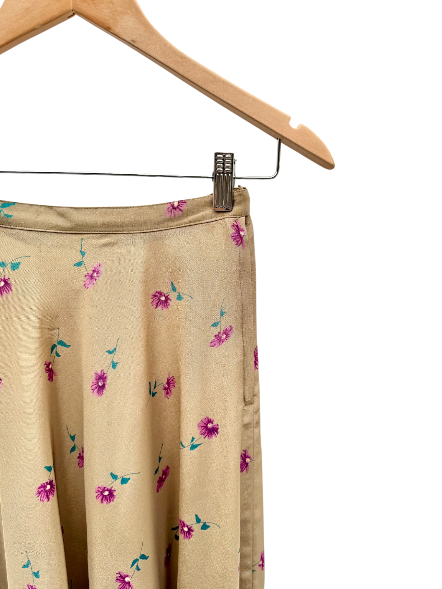 Vintage 90s Dainty Floral Midi Skirt (XS)
