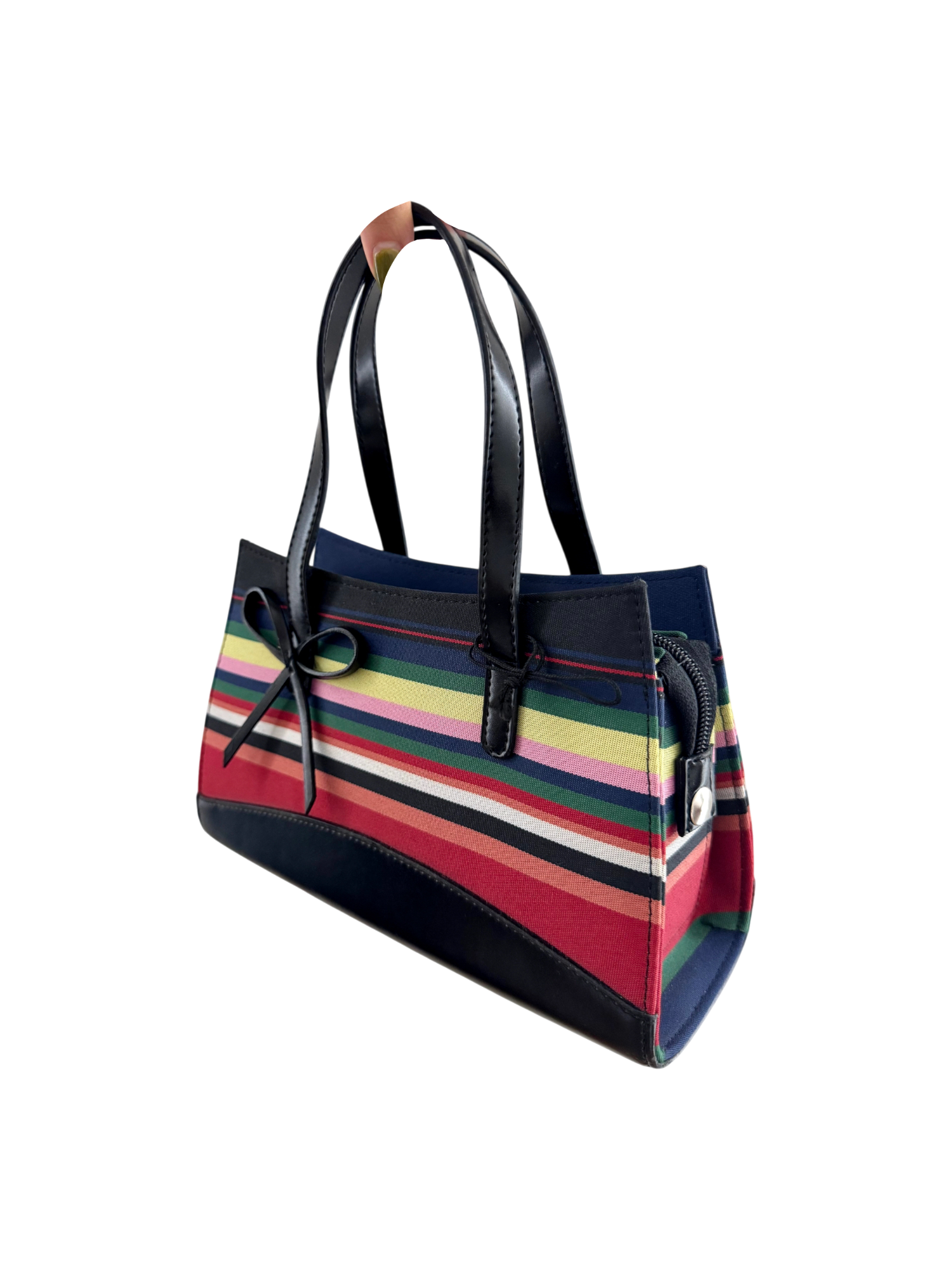 Retro Rainbow Striped Purse