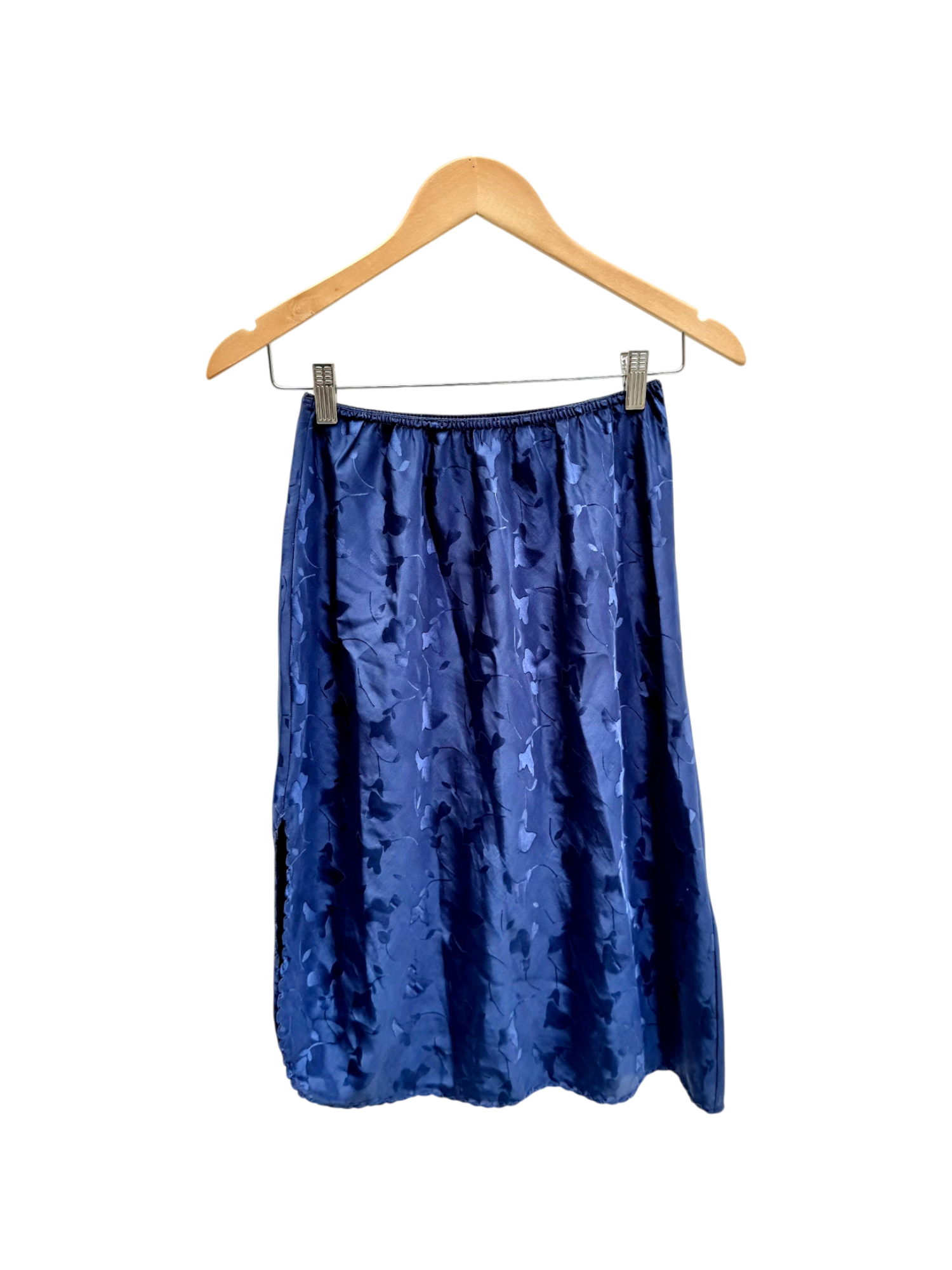 Vintage 90s Periwinkle Slip Skirt (XS)