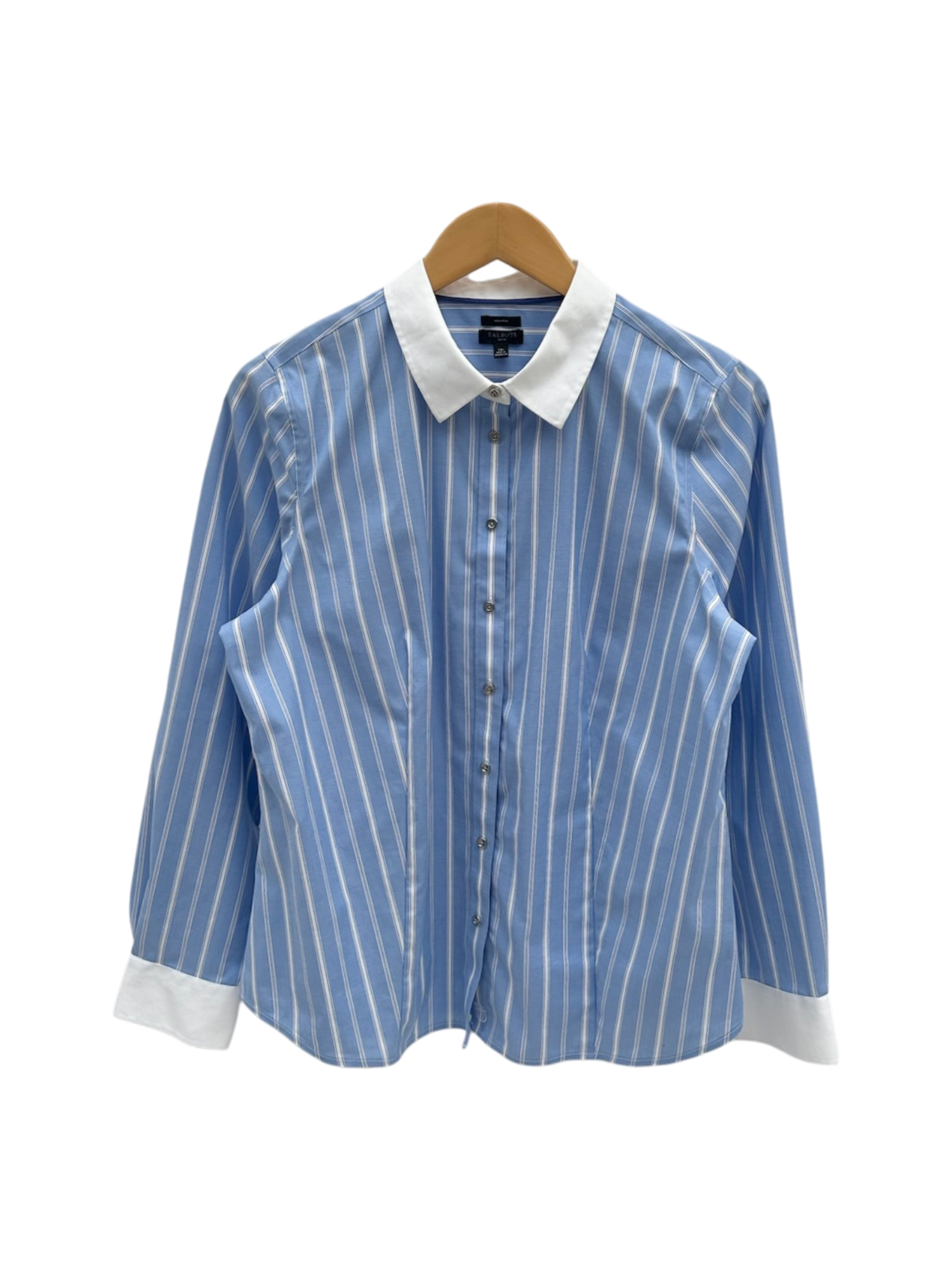 Retro Striped Contrast Striped Button Up (L)