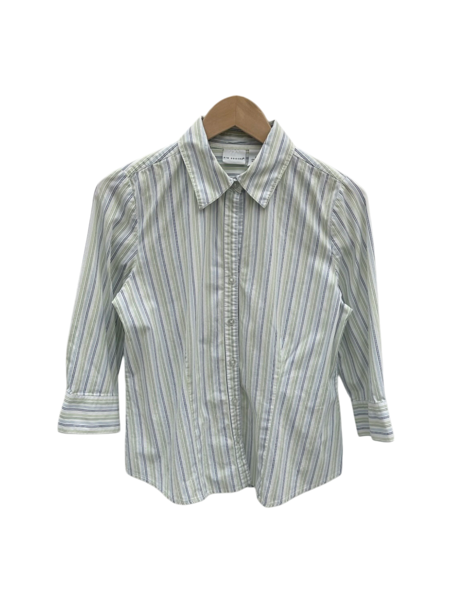 Vintage 90s Retro Striped Button Up (M)
