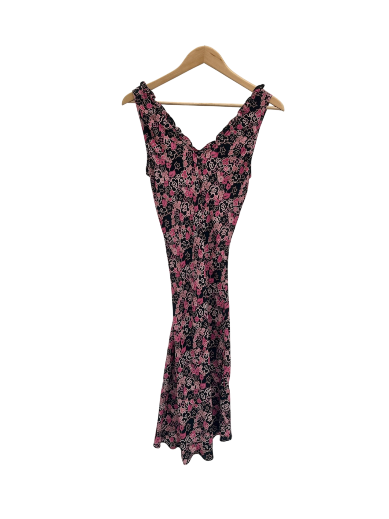 Vintage 90s Slinky Floral Midi Dress (S)