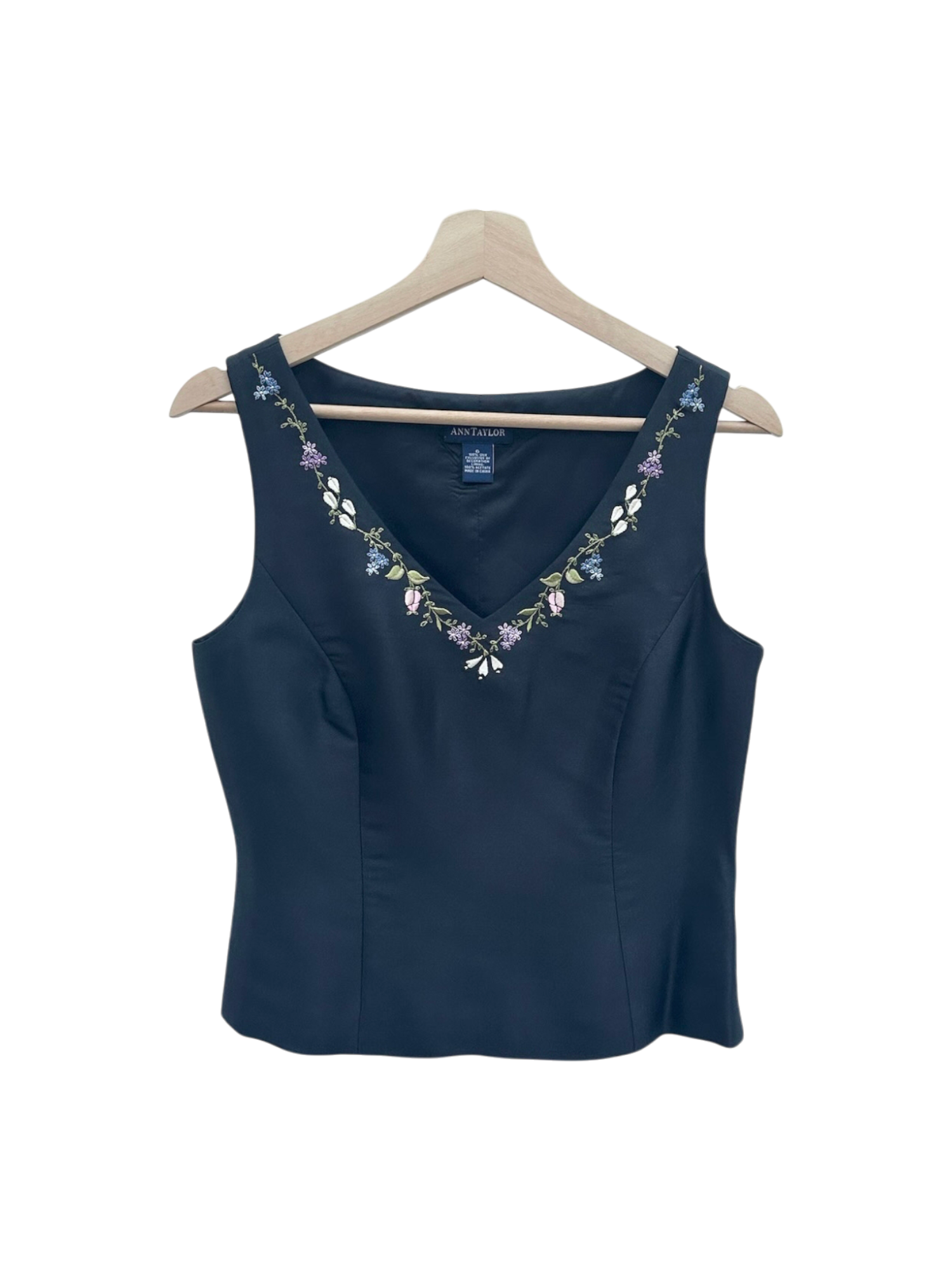 Vintage 90s Embroidered Silk Twin Set (M)