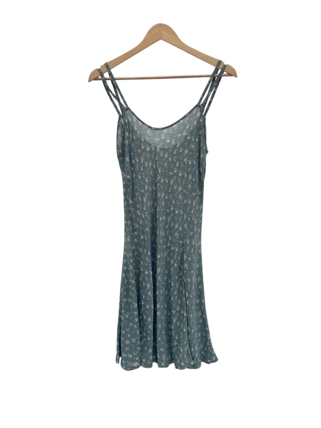 Vintage 90s Ditsy Floral Midi Dress (S)