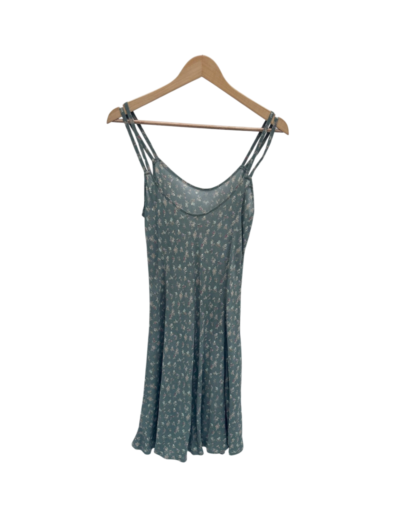 Vintage 90s Ditsy Floral Midi Dress (S)