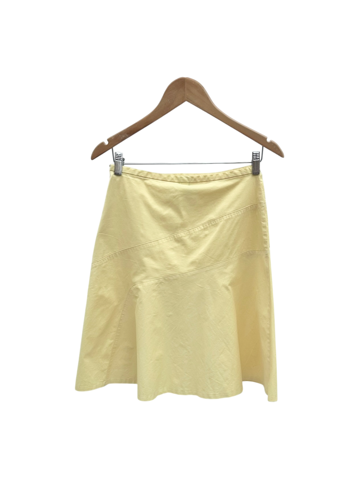 Vintage 90s GAP Banana Yellow Midi Skirt (S)