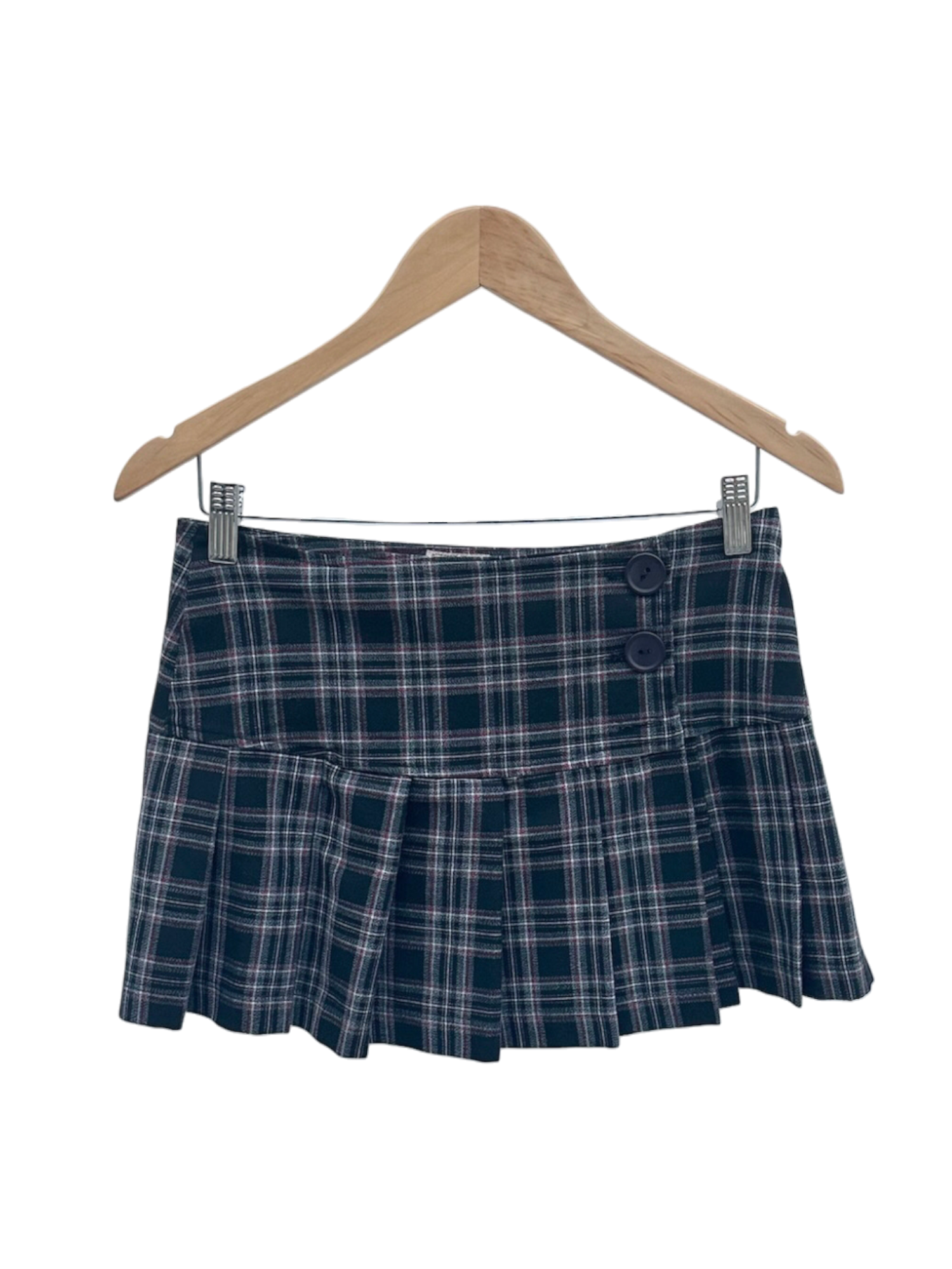 Vintage 90s Retro Plaid Mini Skirt (M)