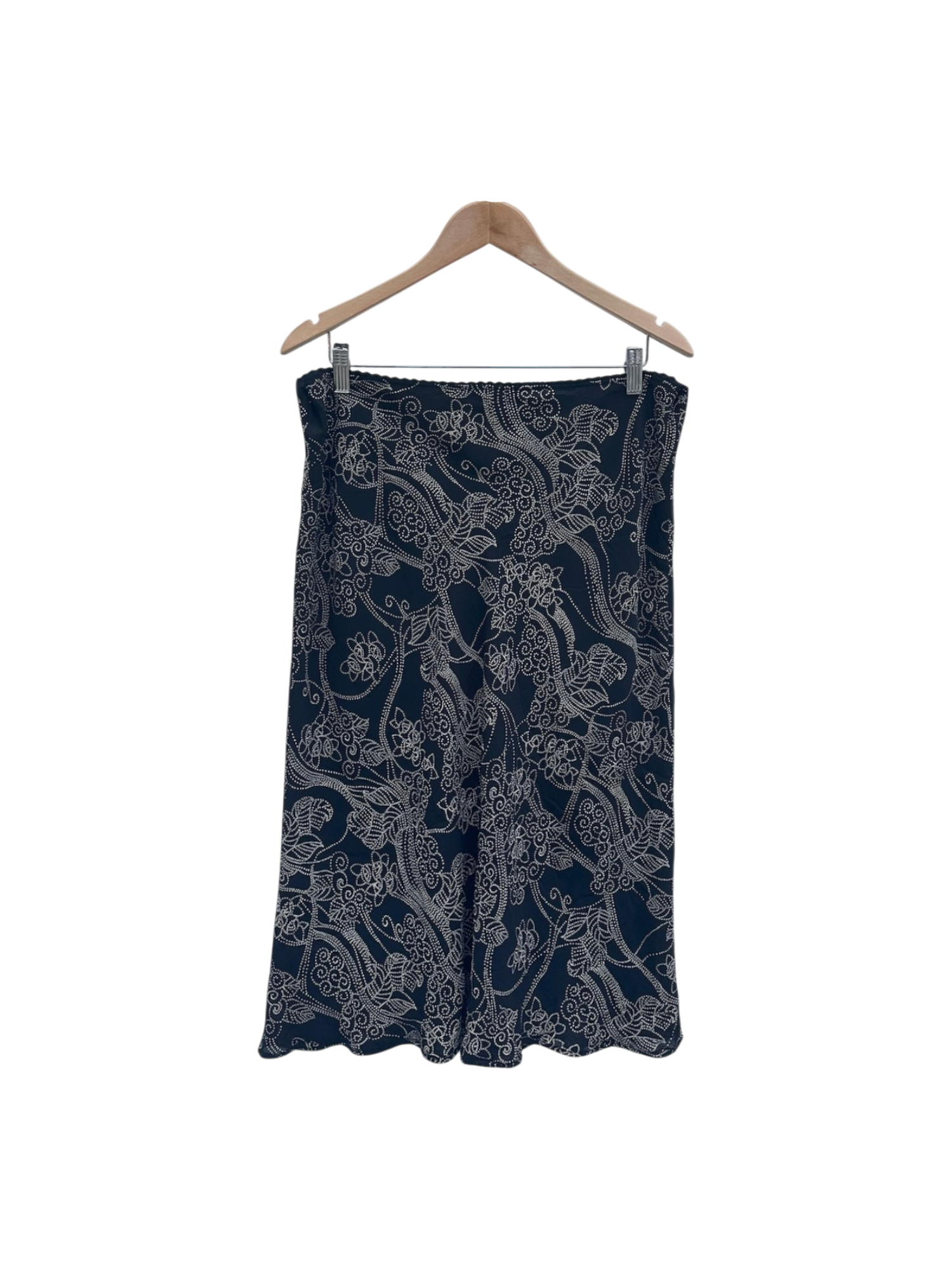 Vintage 90s Retro Embossed Midi Skirt (L)