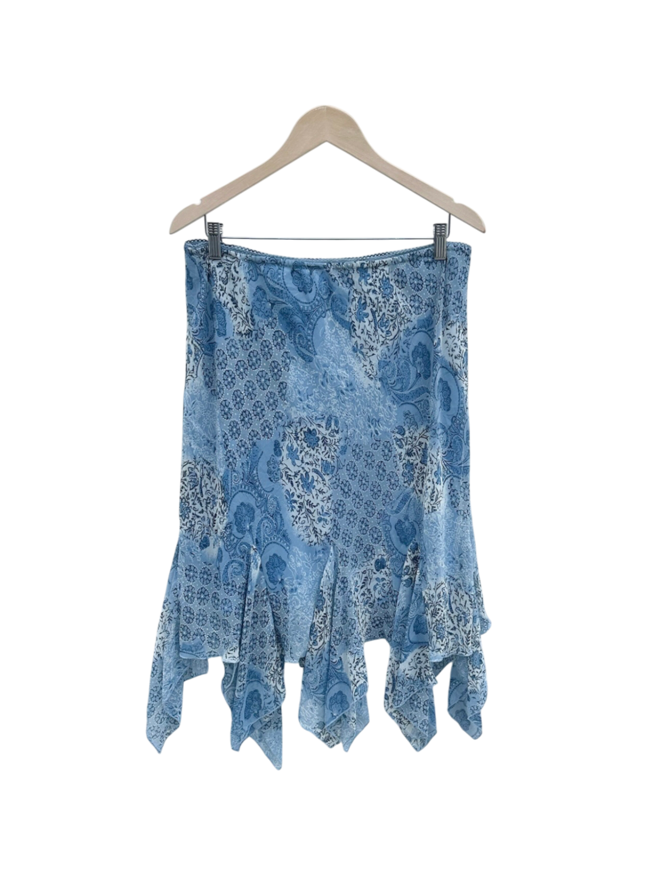 Vintage 90s Asymmetrical Hem Fairy Midi Skirt (L)