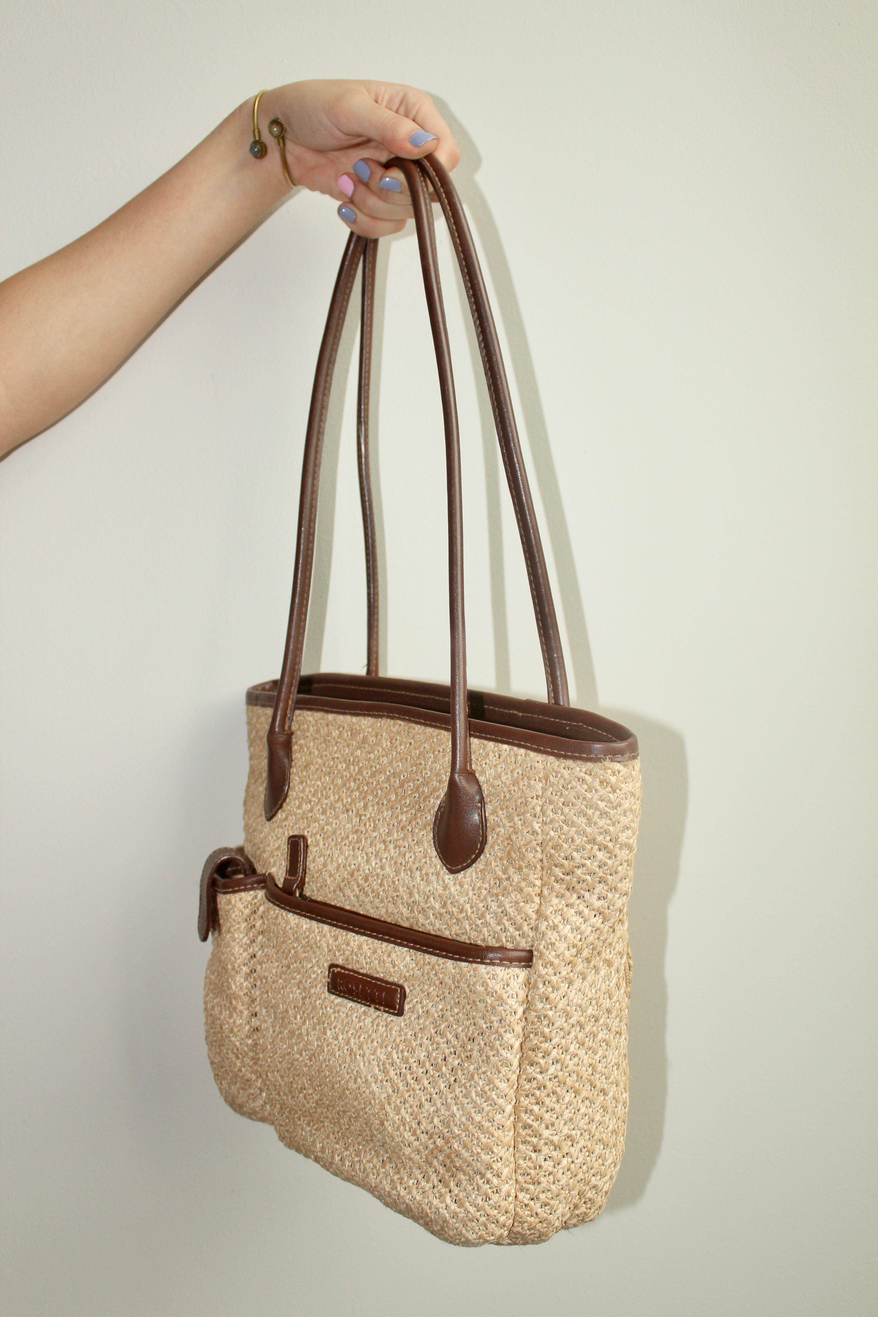 Vintage Tan Knit Purse