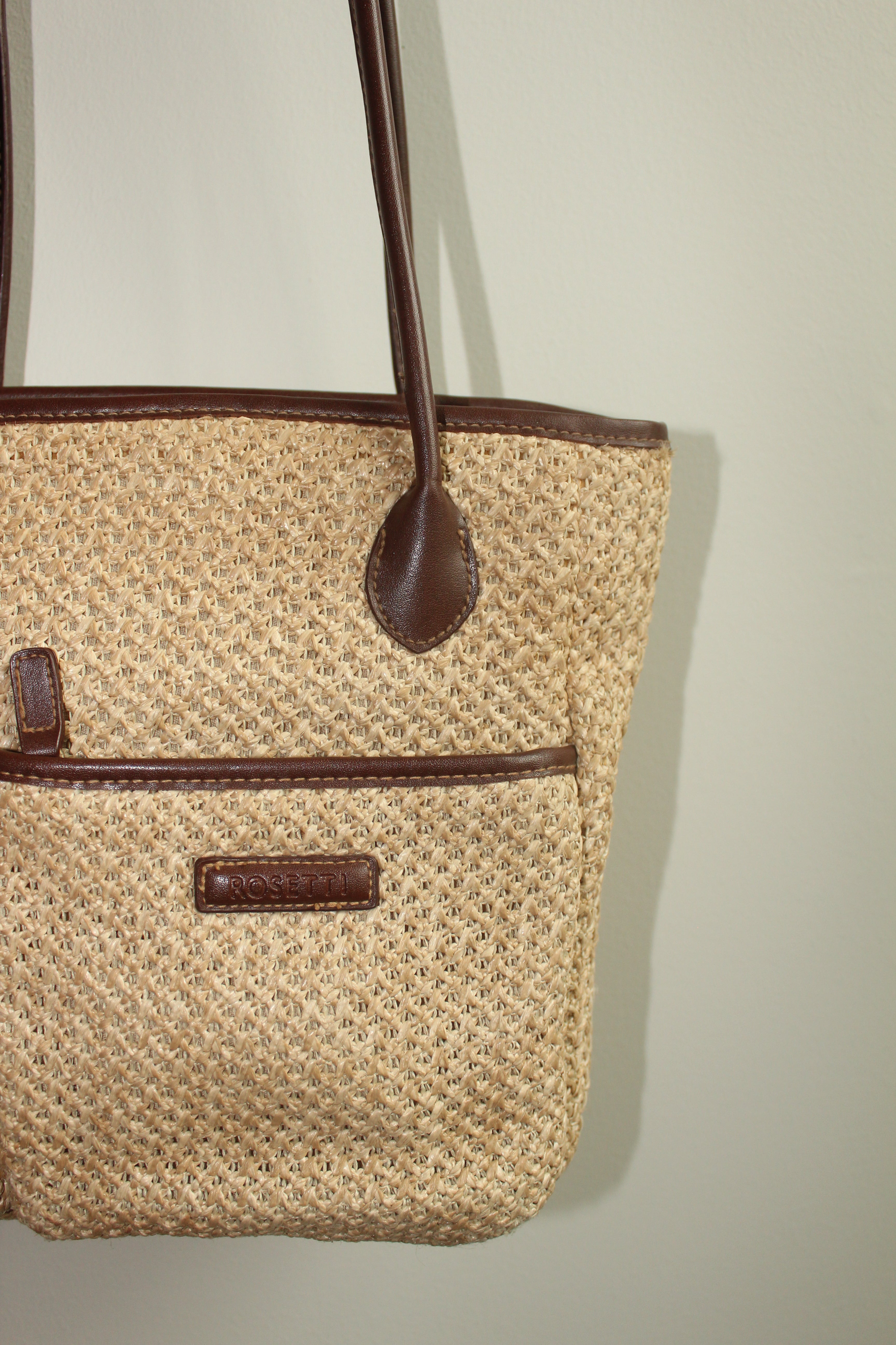 Vintage Tan Knit Purse