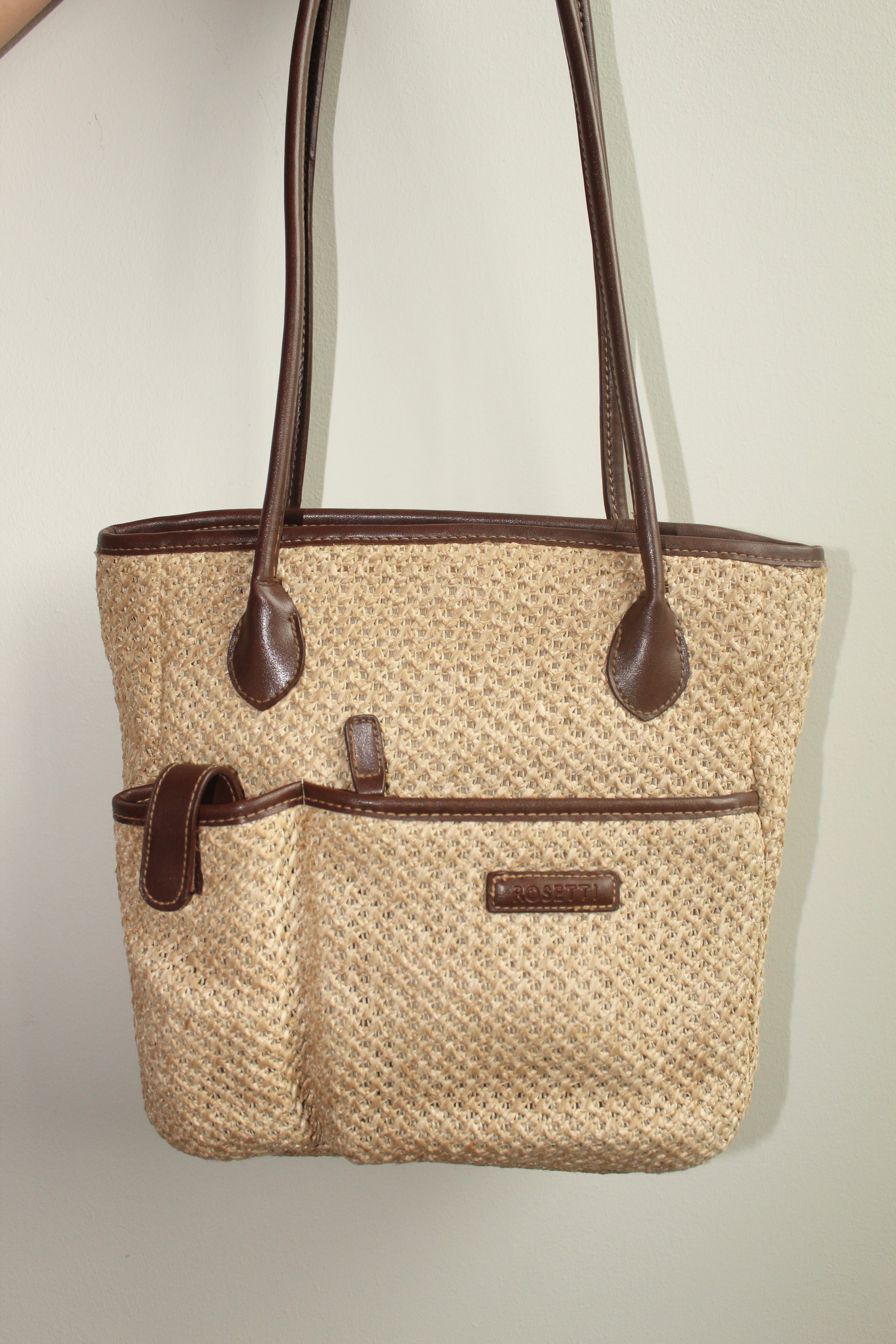 Vintage Tan Knit Purse