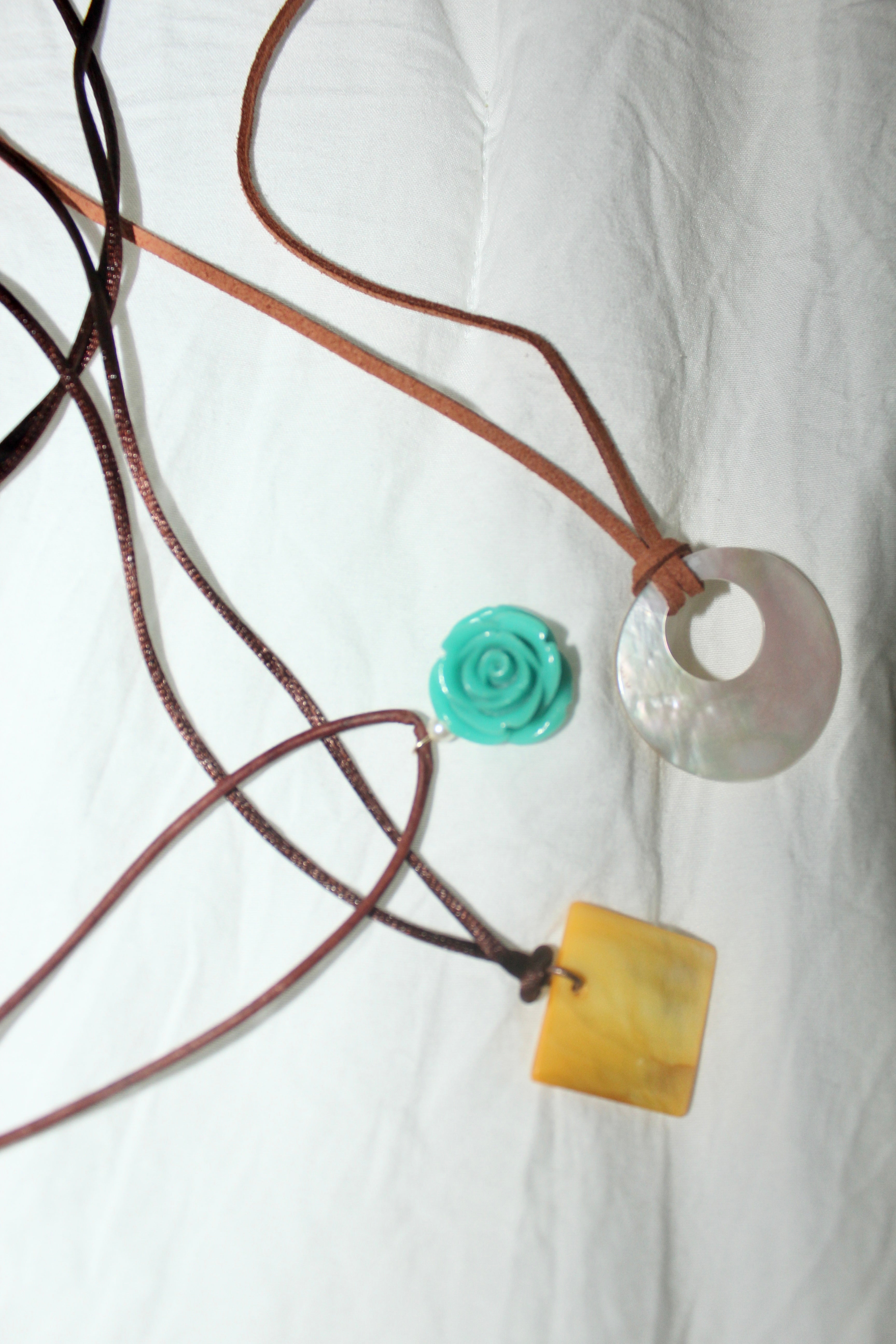 Marble Square Pendant Choker
