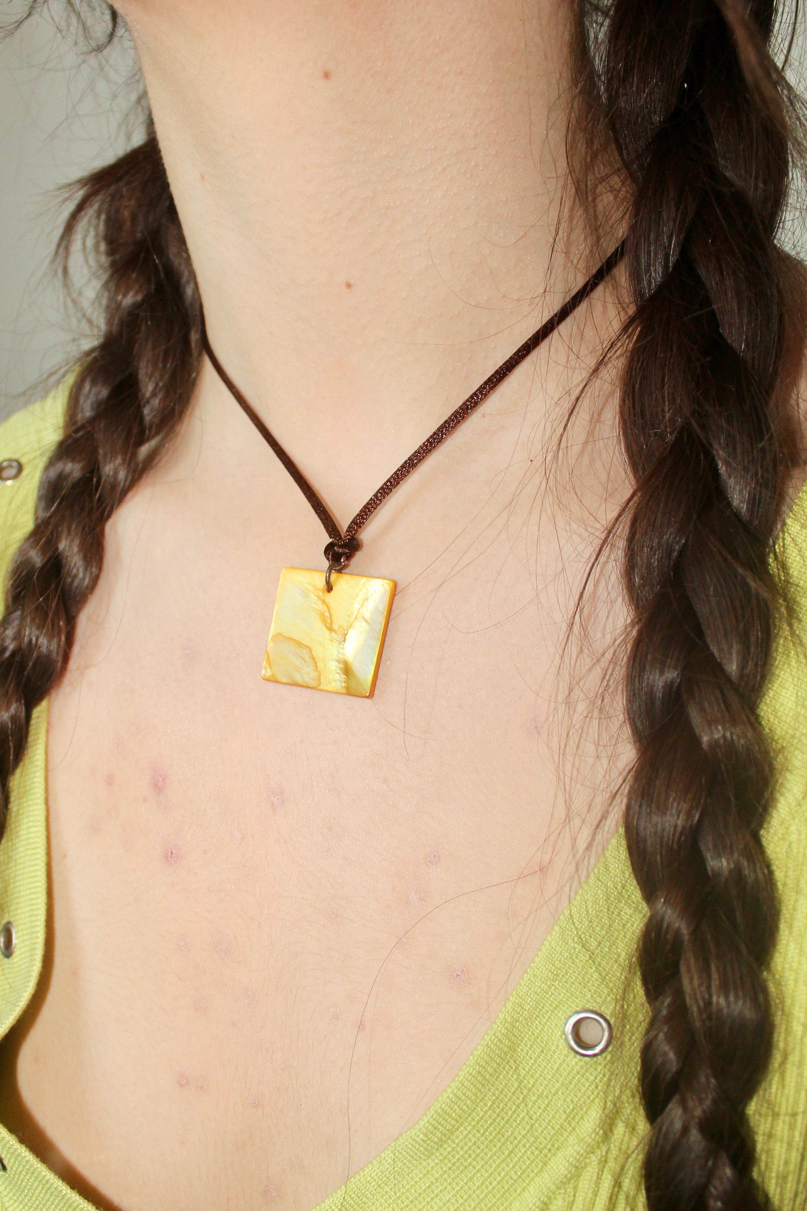 Marble Square Pendant Choker