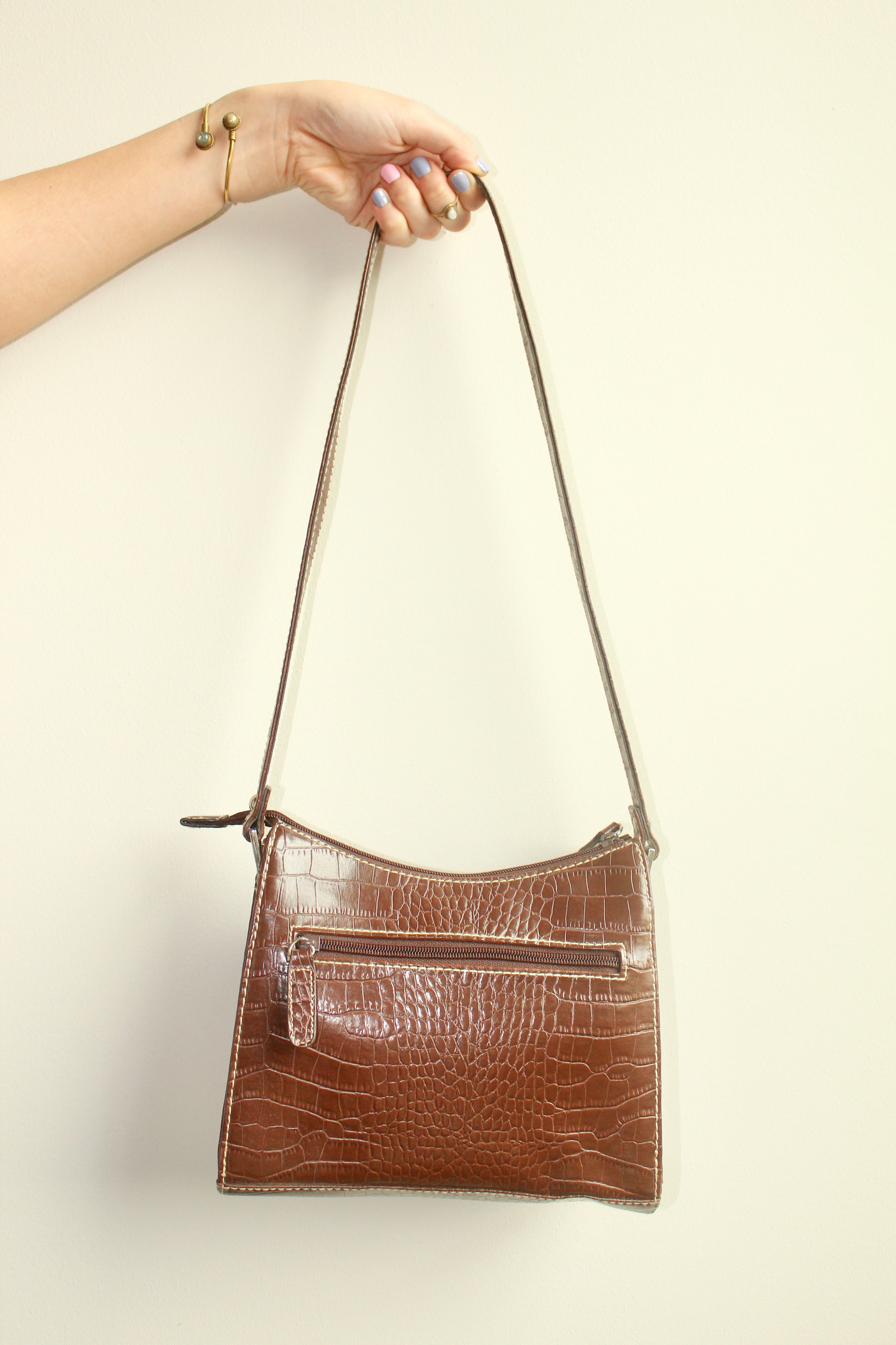 Vintage Textured Messenger Bag