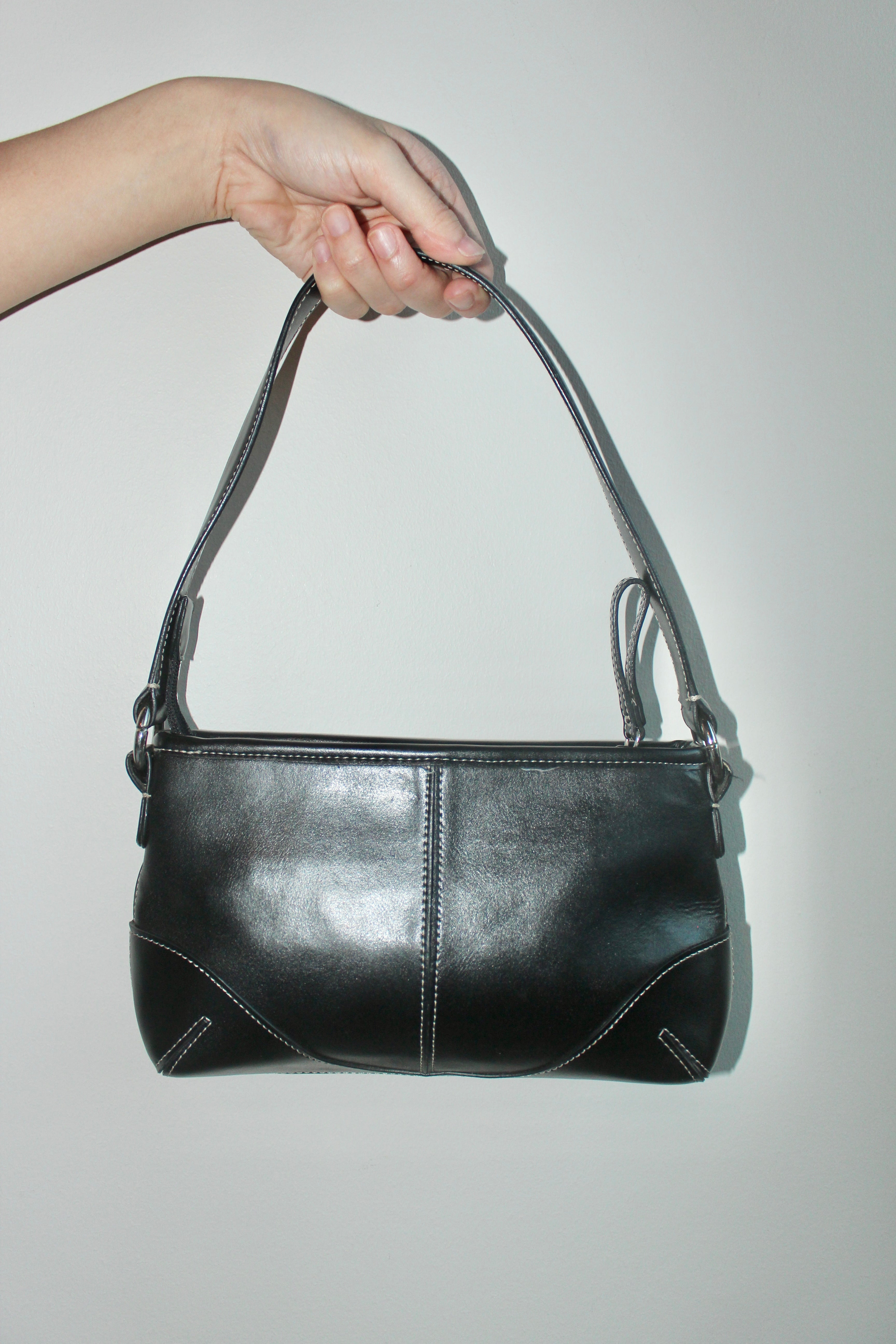 Vintage 90s Leather Classic Shoulder Purse