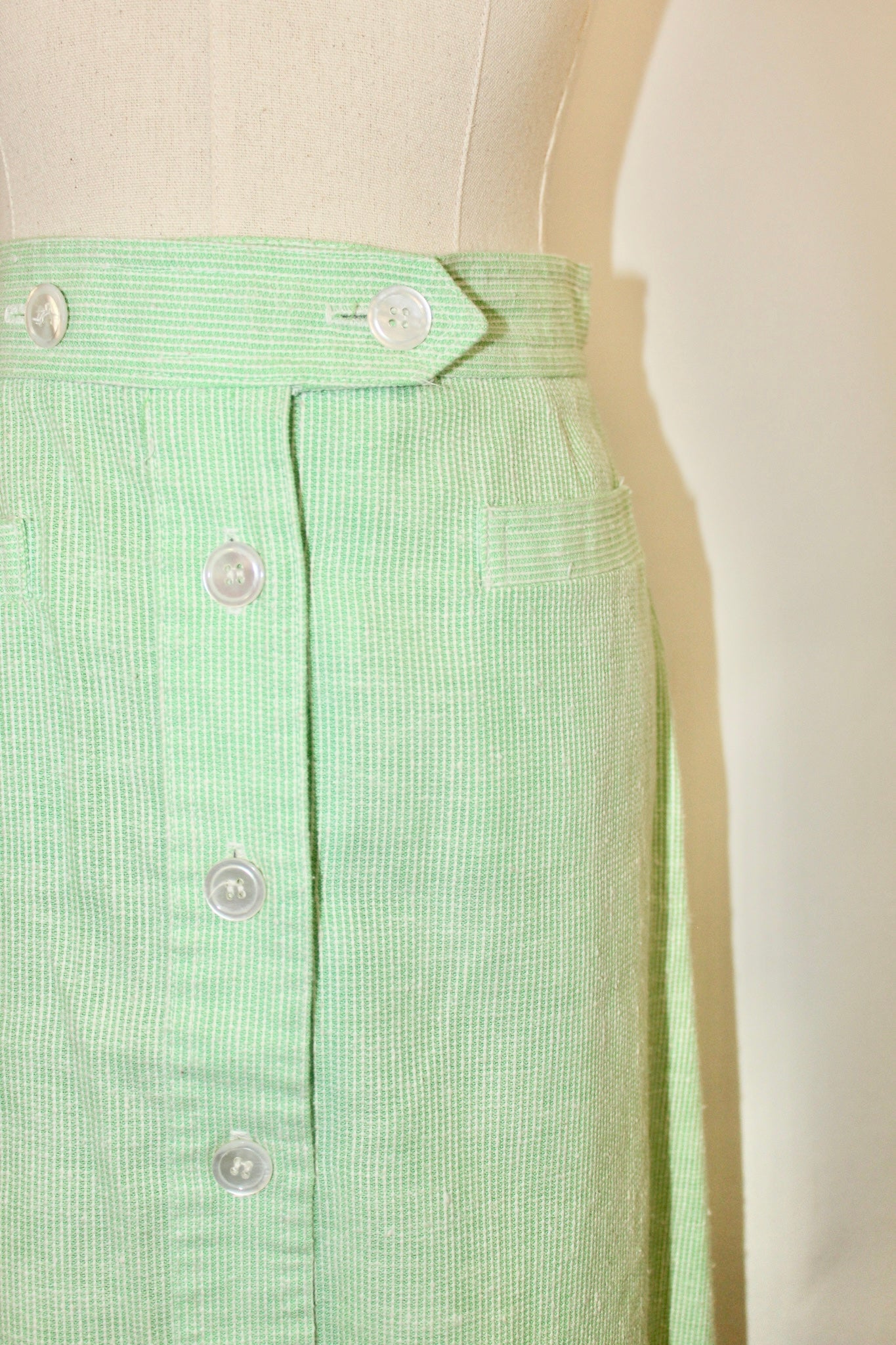 Vintage 90s Plaid Midi Skirt (25"-26")