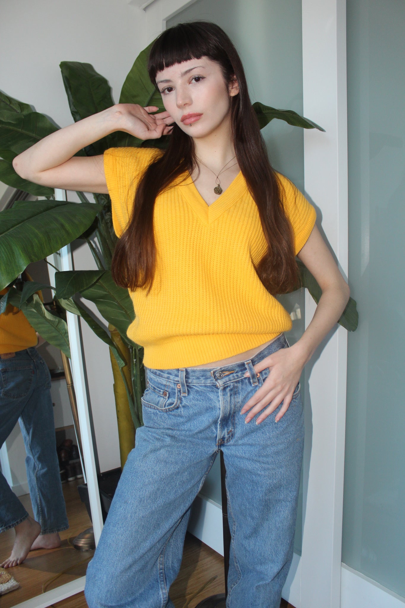 Vintage 90s Mango Ribbed Vest (M)