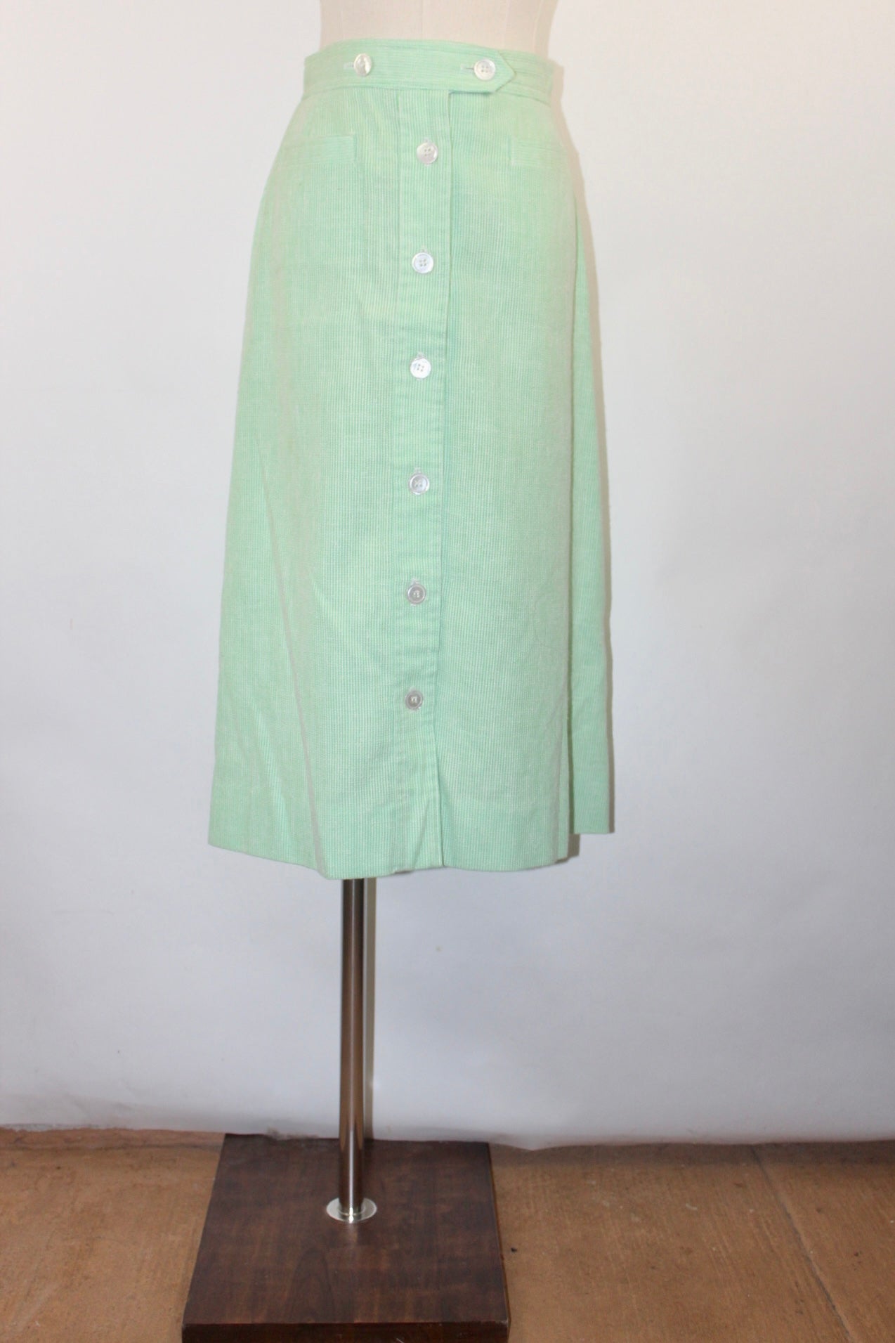 Vintage 90s Plaid Midi Skirt (25"-26")