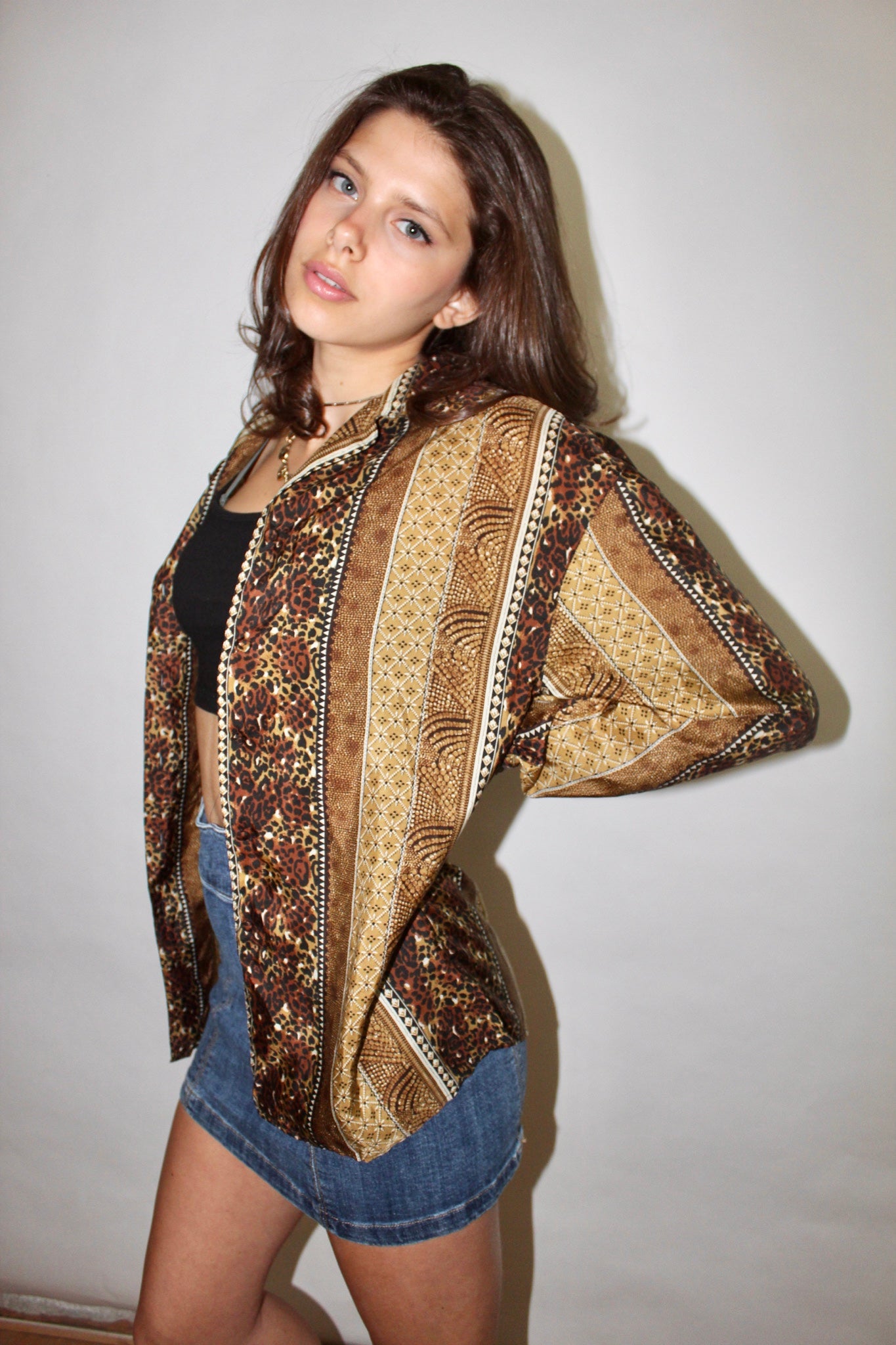 Vintage 80s Rustic Silk (M)