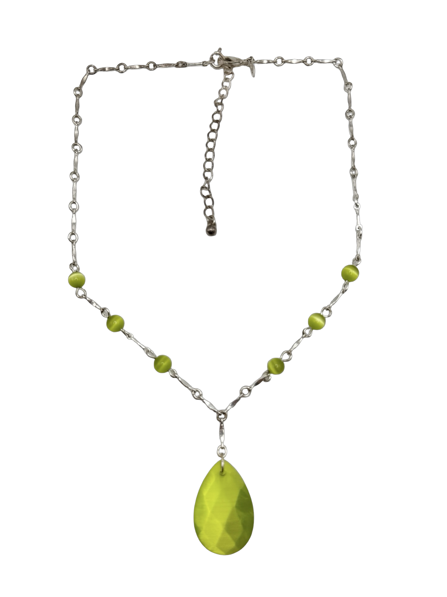Vintage 90s Electric Lime Necklace