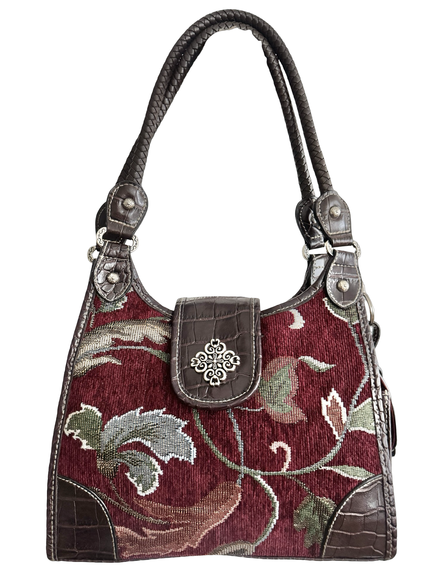 Vintage Y2K Tapestry Romance Shoulder Bag