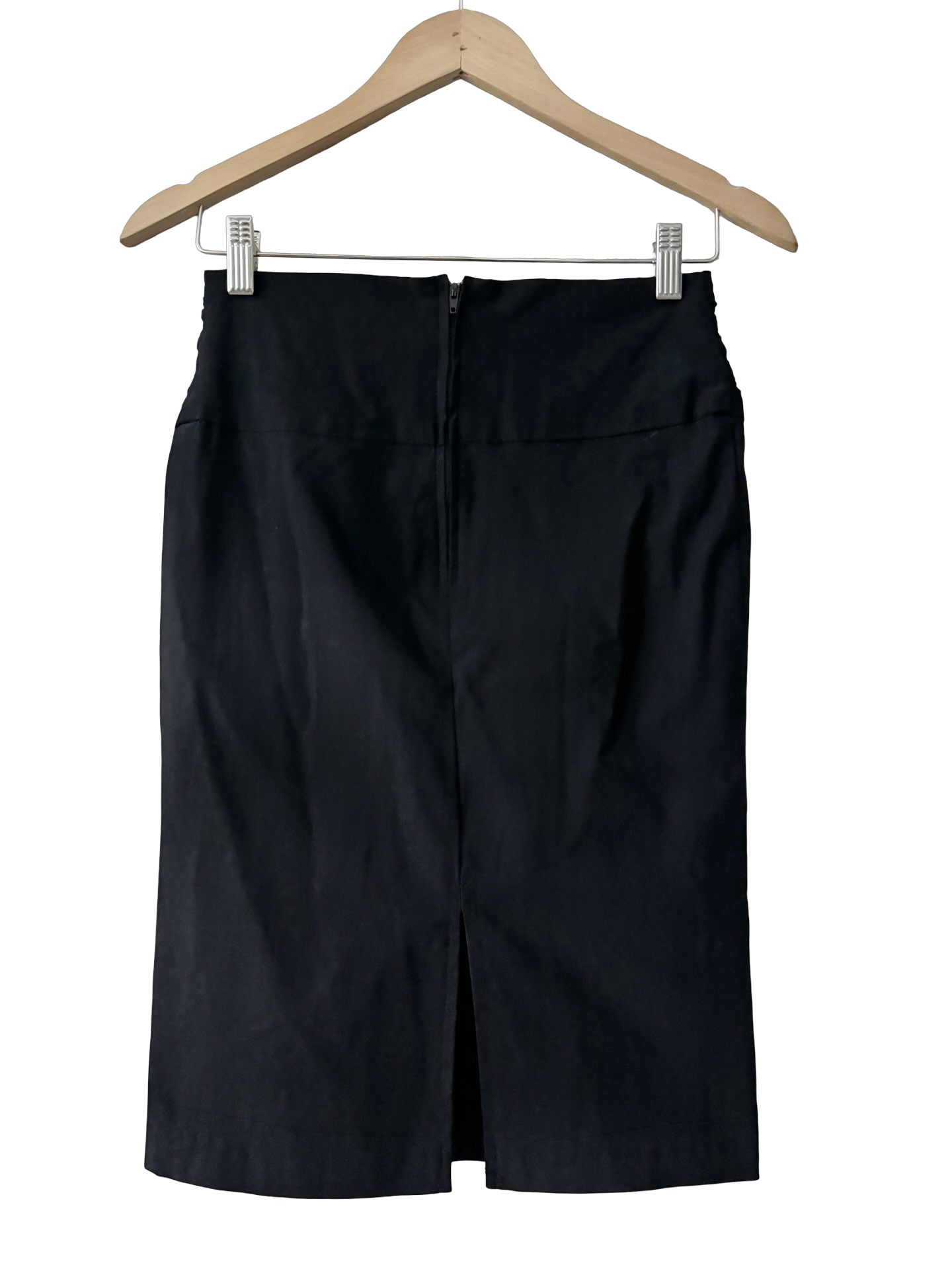 Vintage Y2K Midnight Muse Ruched Pencil Skirt (XS/S)