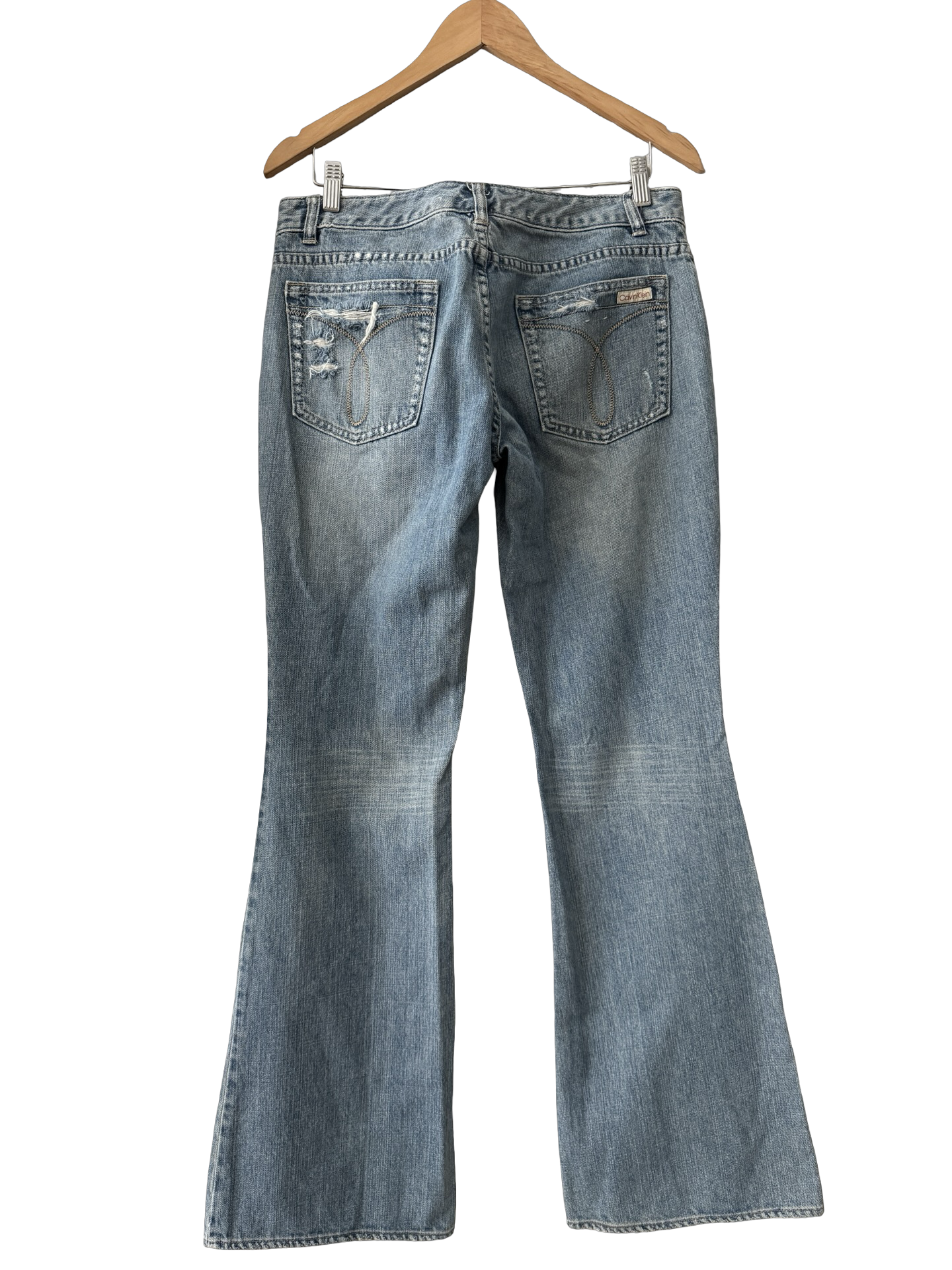 Vintage 90s Calvin Klein Light Wash Flare Jeans (M)
