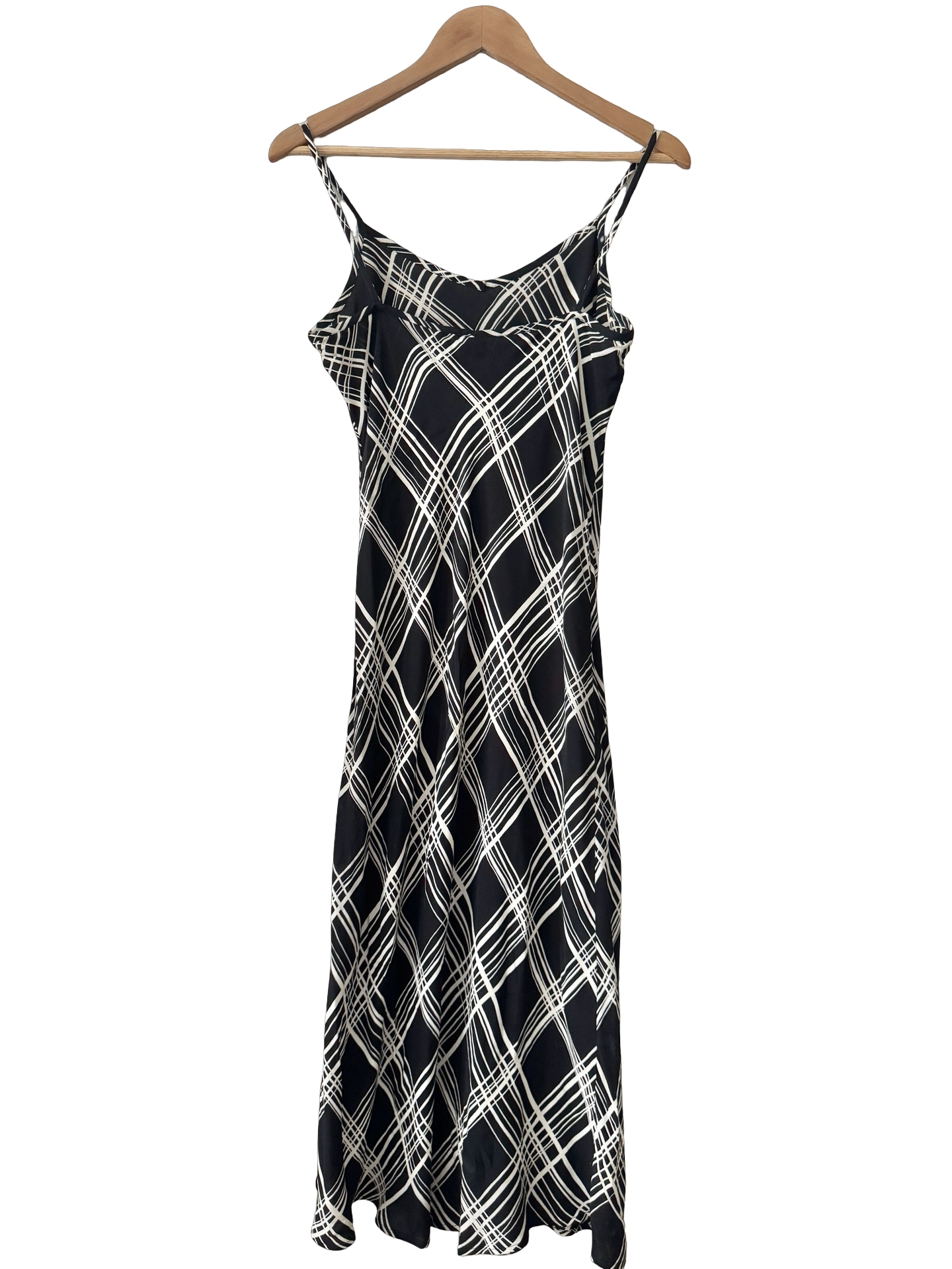 Vintage 90s Midnight Sketch Slip Dress (S/M)