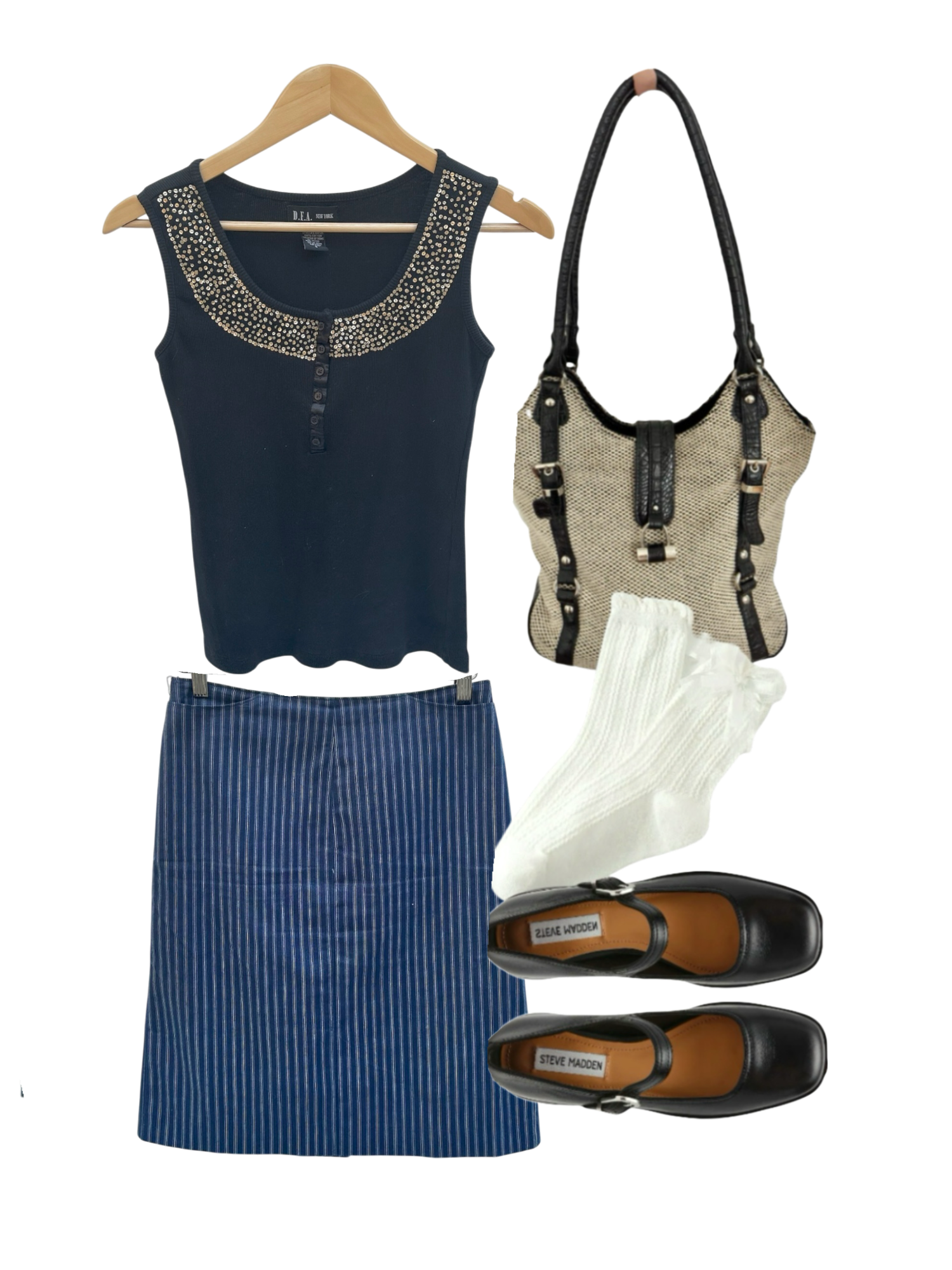 Vintage 90s Dainty Beaded Boho Tank (S)