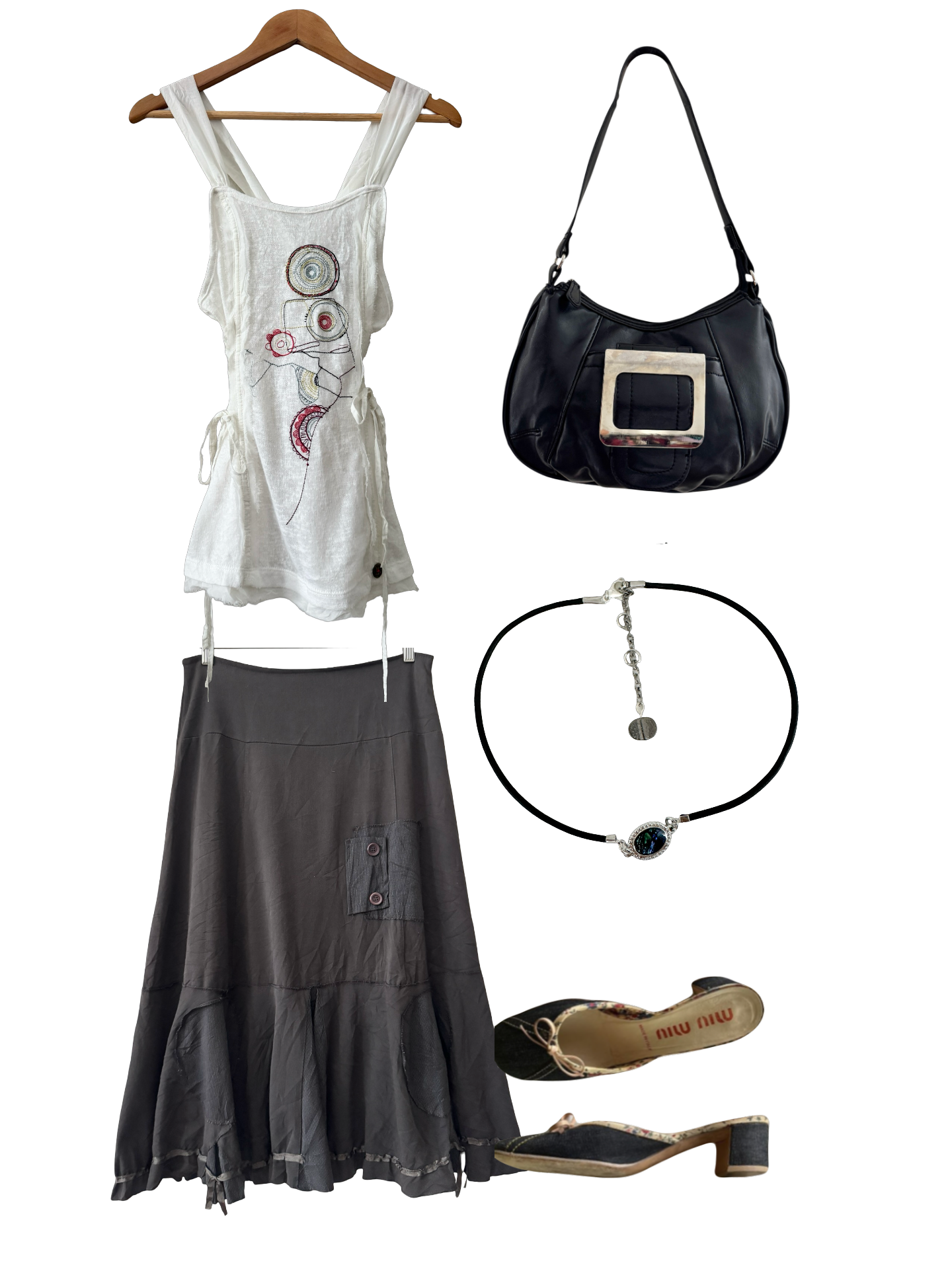 Vintage Y2K IXOO Artisan Lace-Up Cami Top (M)