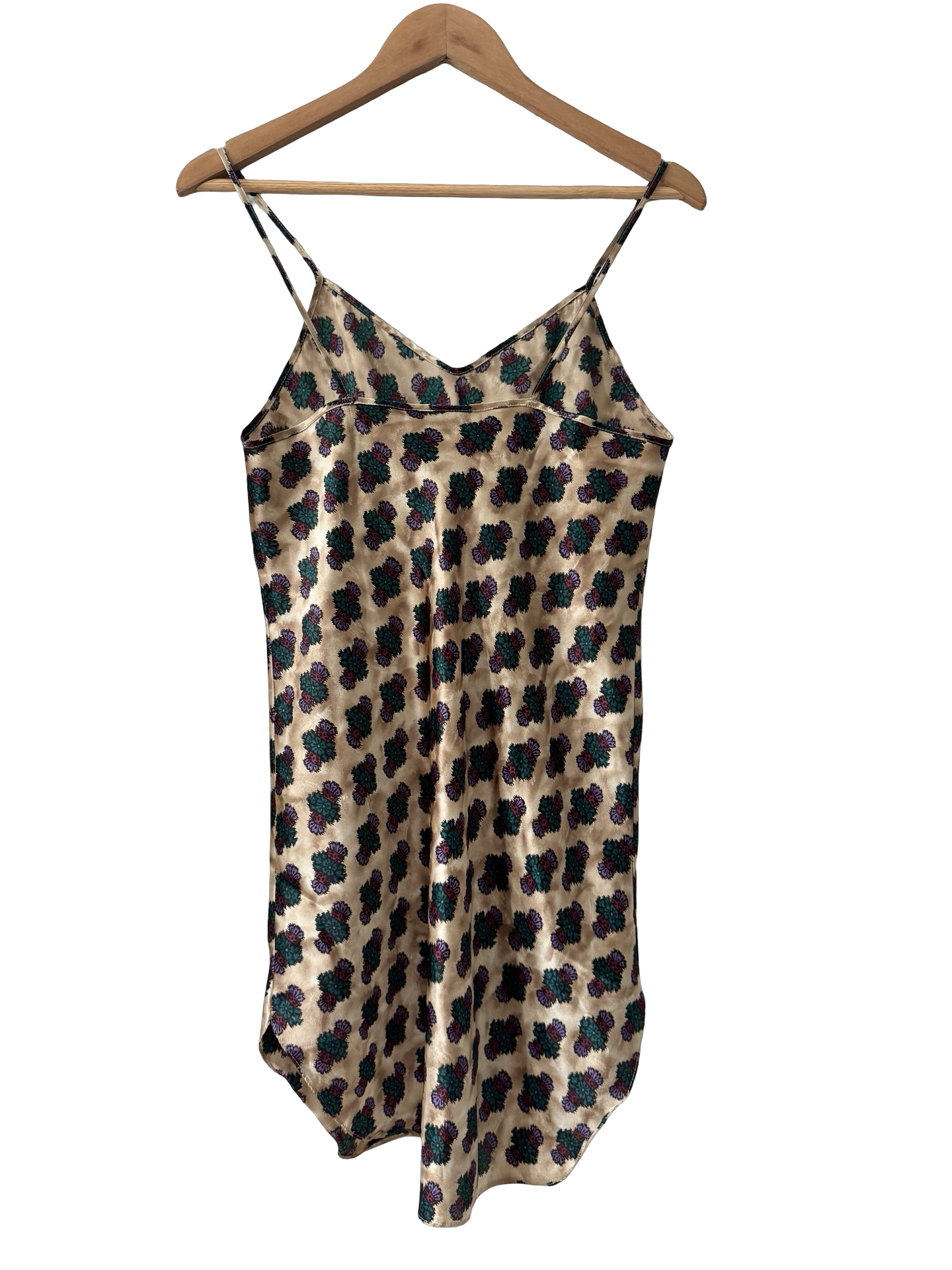 Vintage 90s Golden Hour Printed Slip Dress (M)